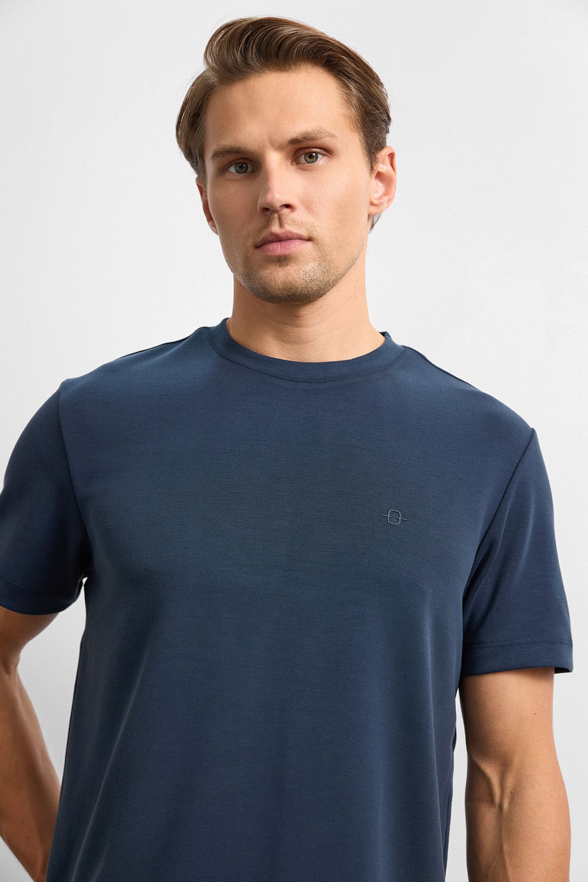 Lacivert Regular Fit Basıc Tişört