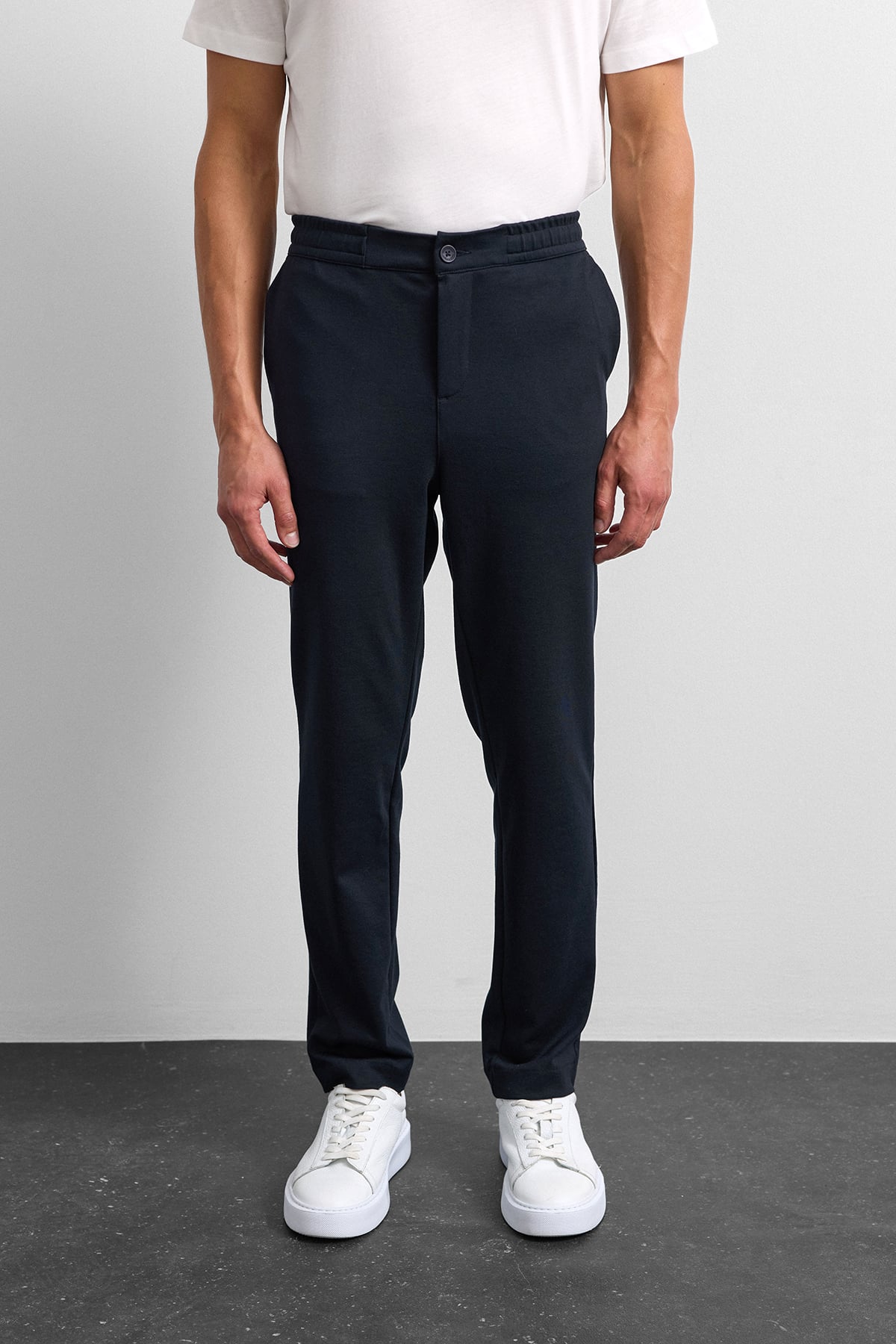 Lacivert Regular Fit Örme Pike Jogger Pantolon