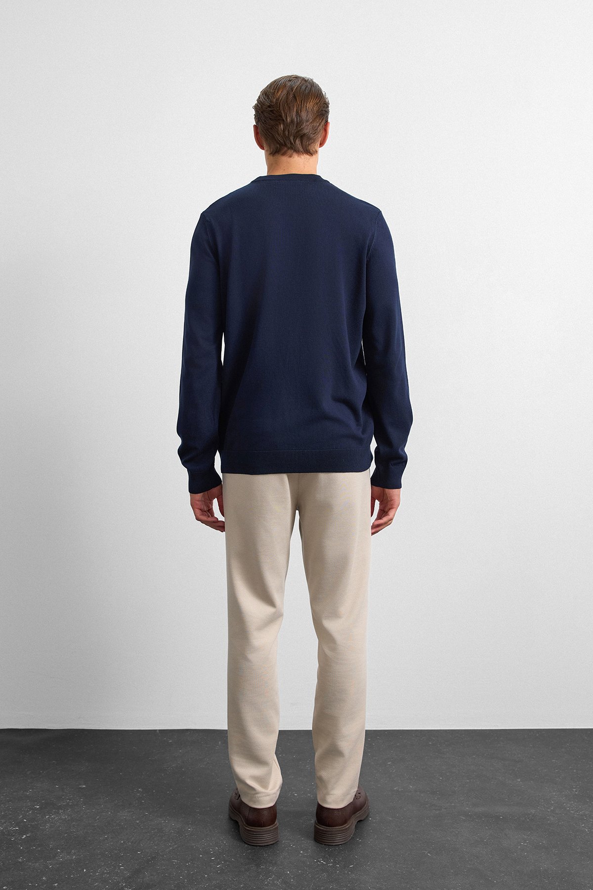 Lacivert Regular Fit Triko Kazak