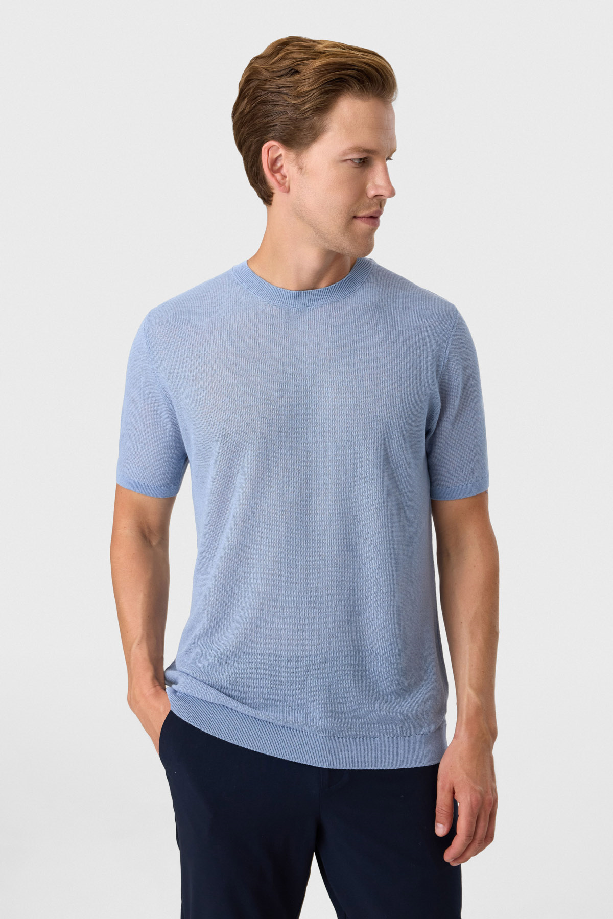 Mavi Regular Fit Örme Triko