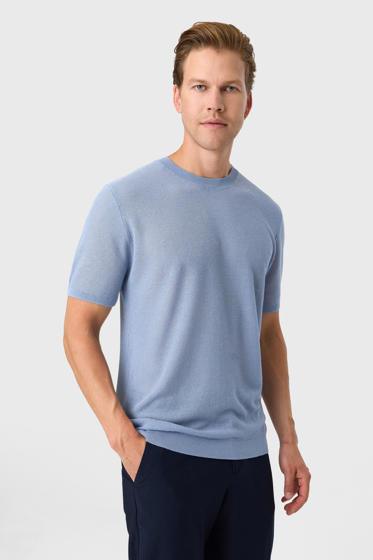 Mavi Regular Fit Örme Triko