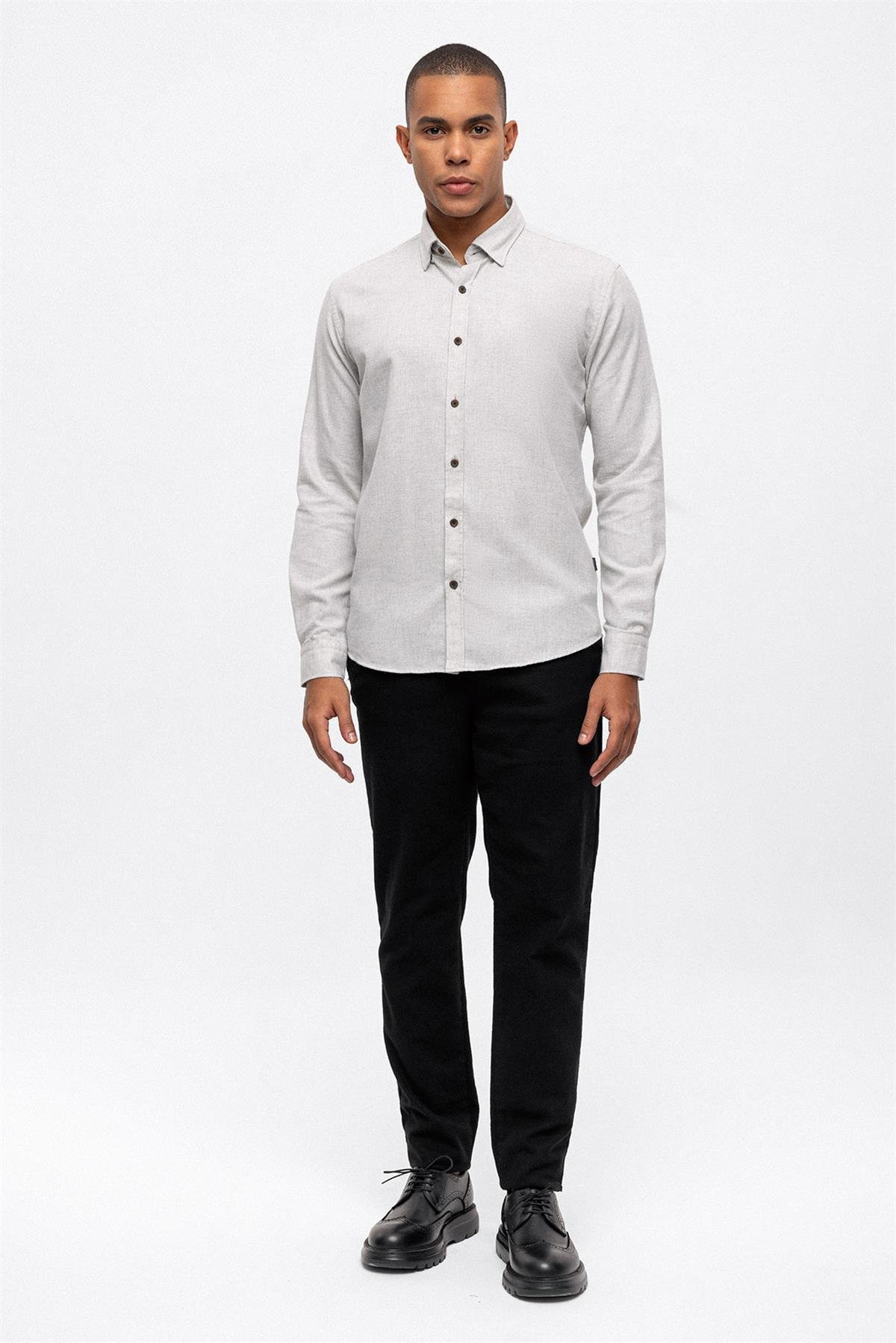 NORMAL YAKA DOKUMA GÖMLEK