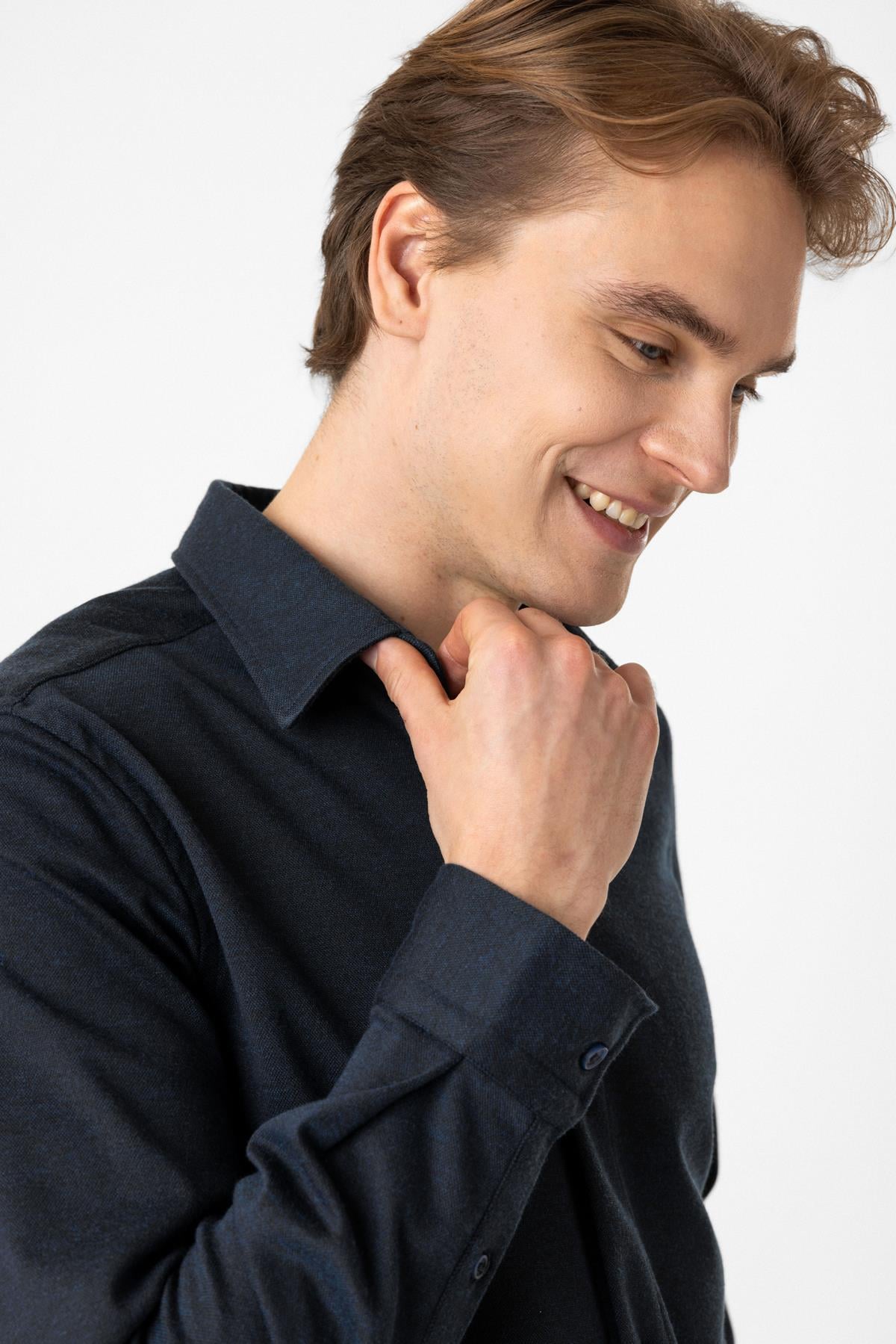 Normal Yaka Örme Gömlek