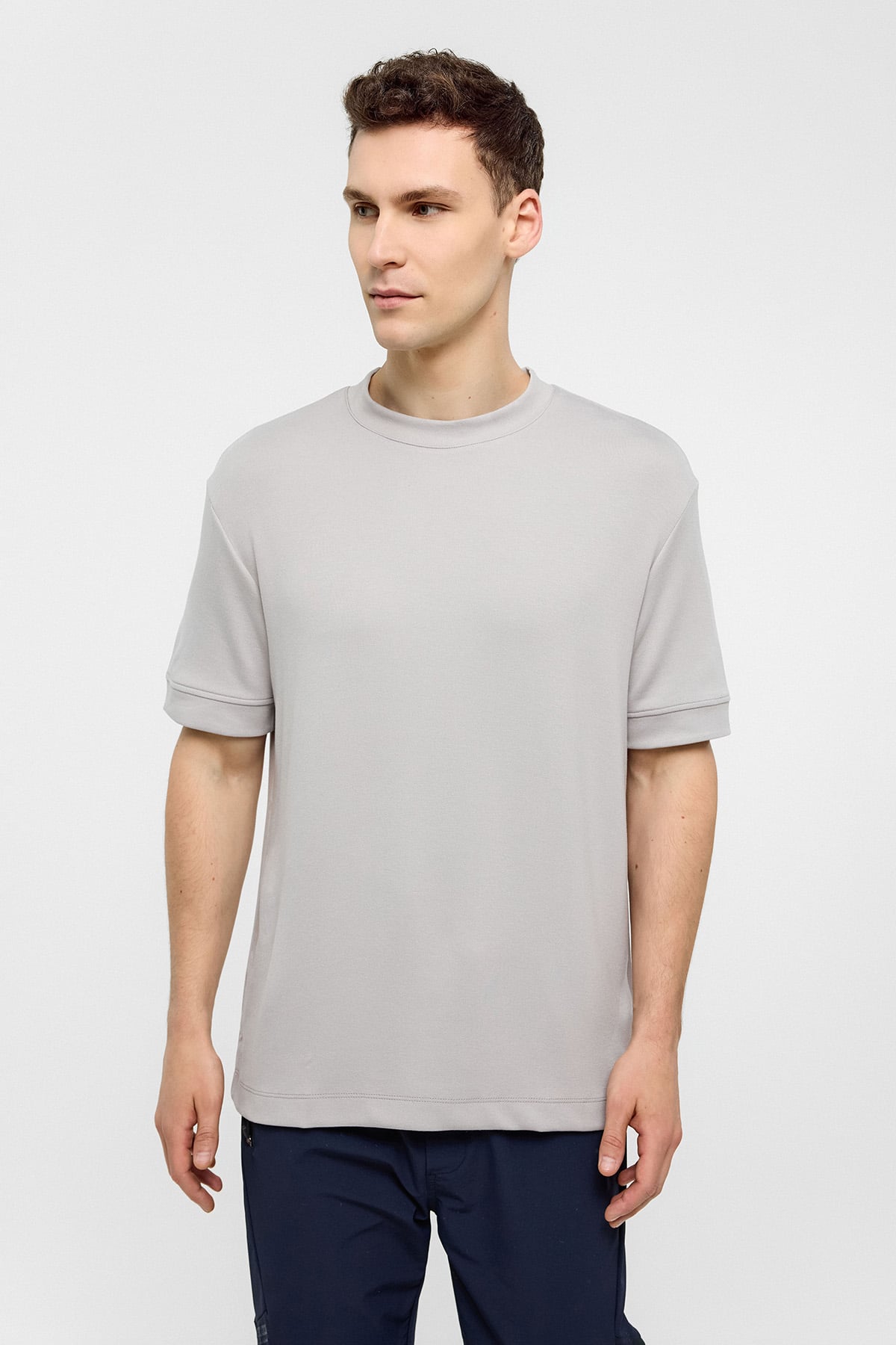 REGULAR FIT BİSİKLET YAKA BASIC TSHIRT