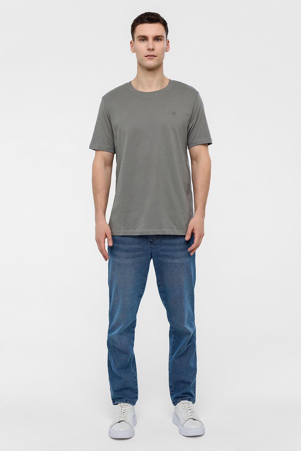 REGULAR FIT BİSİKLET YAKA BASİC TSHIRT