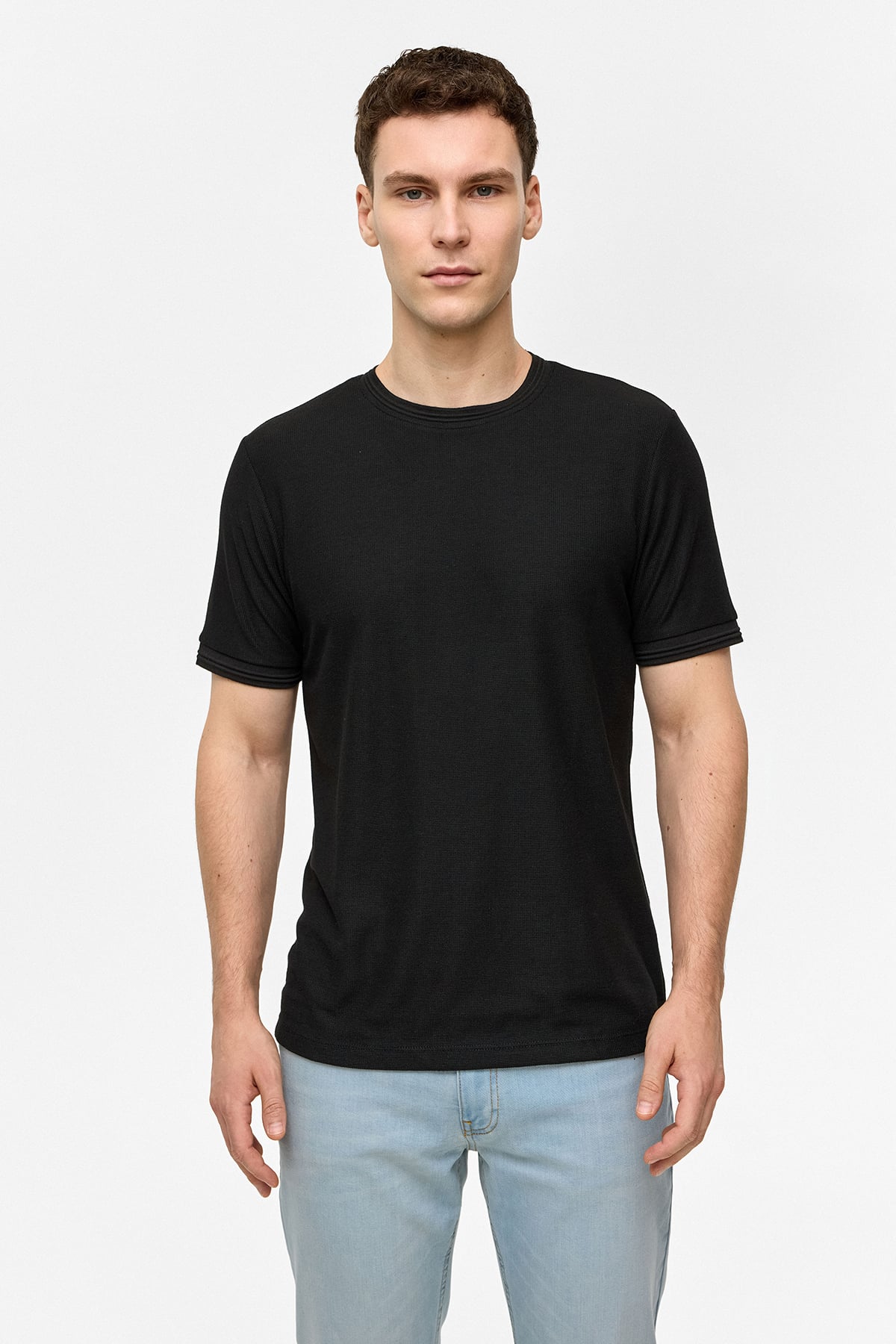 REGULAR FIT BİSİKLET YAKA KISA KOL TSHIRT