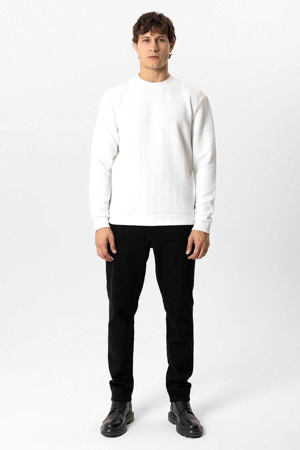 REGULAR FIT BİSİKLET YAKA SWEAT
