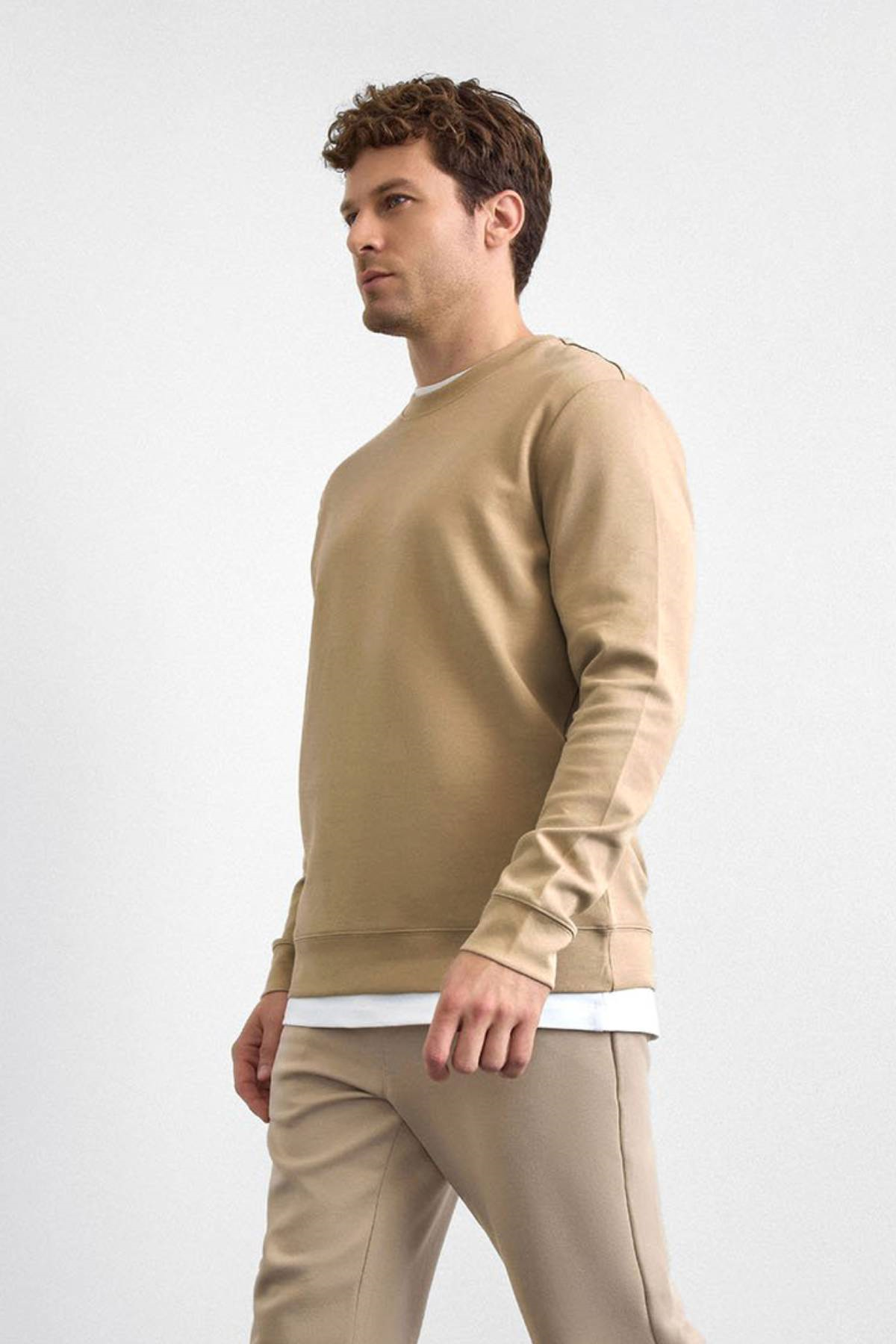 REGULAR FIT BİSİKLET YAKA SWEAT