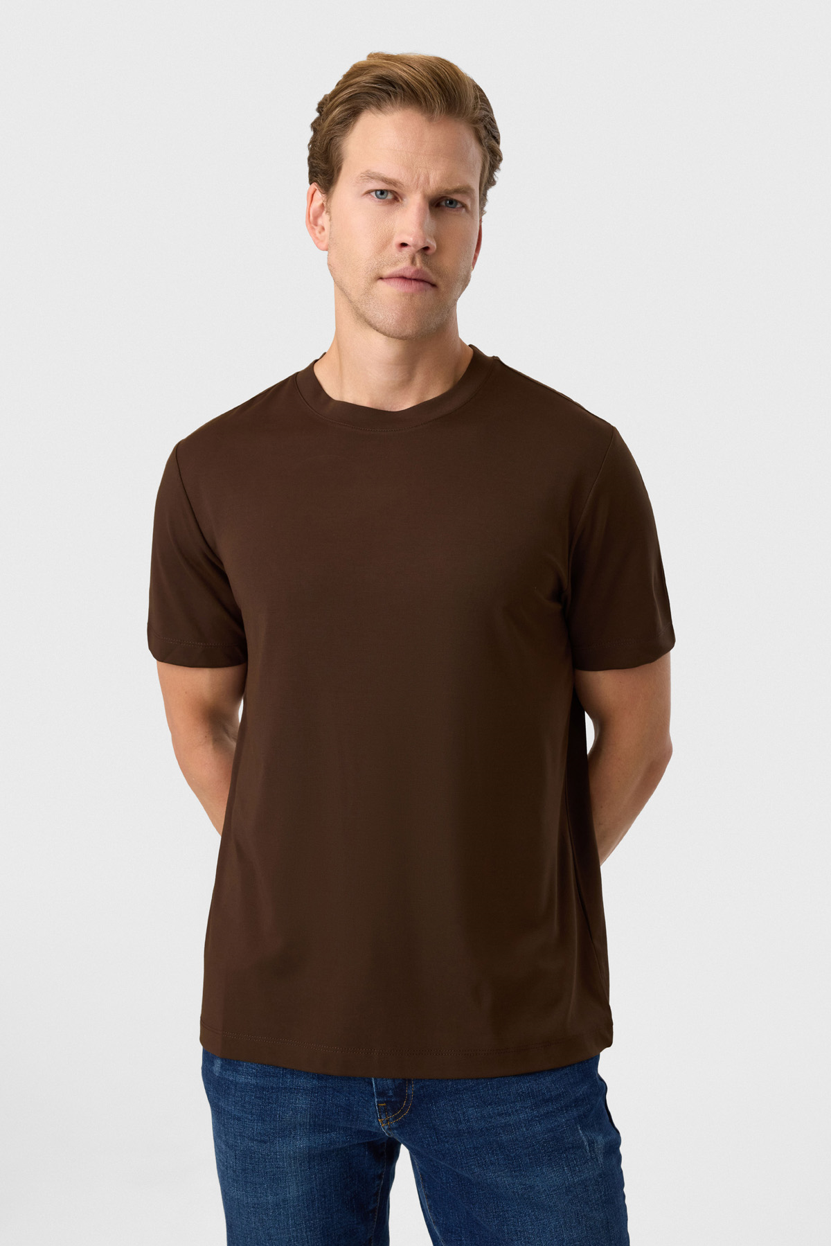 REGULAR FIT BİSİKLET YAKA TSHIRT