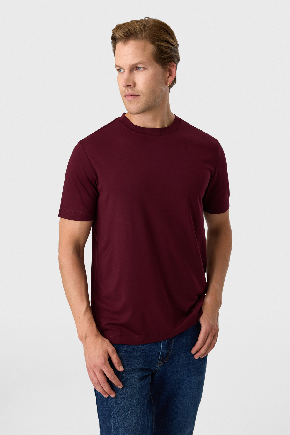 REGULAR FIT BİSİKLET YAKA TSHIRT