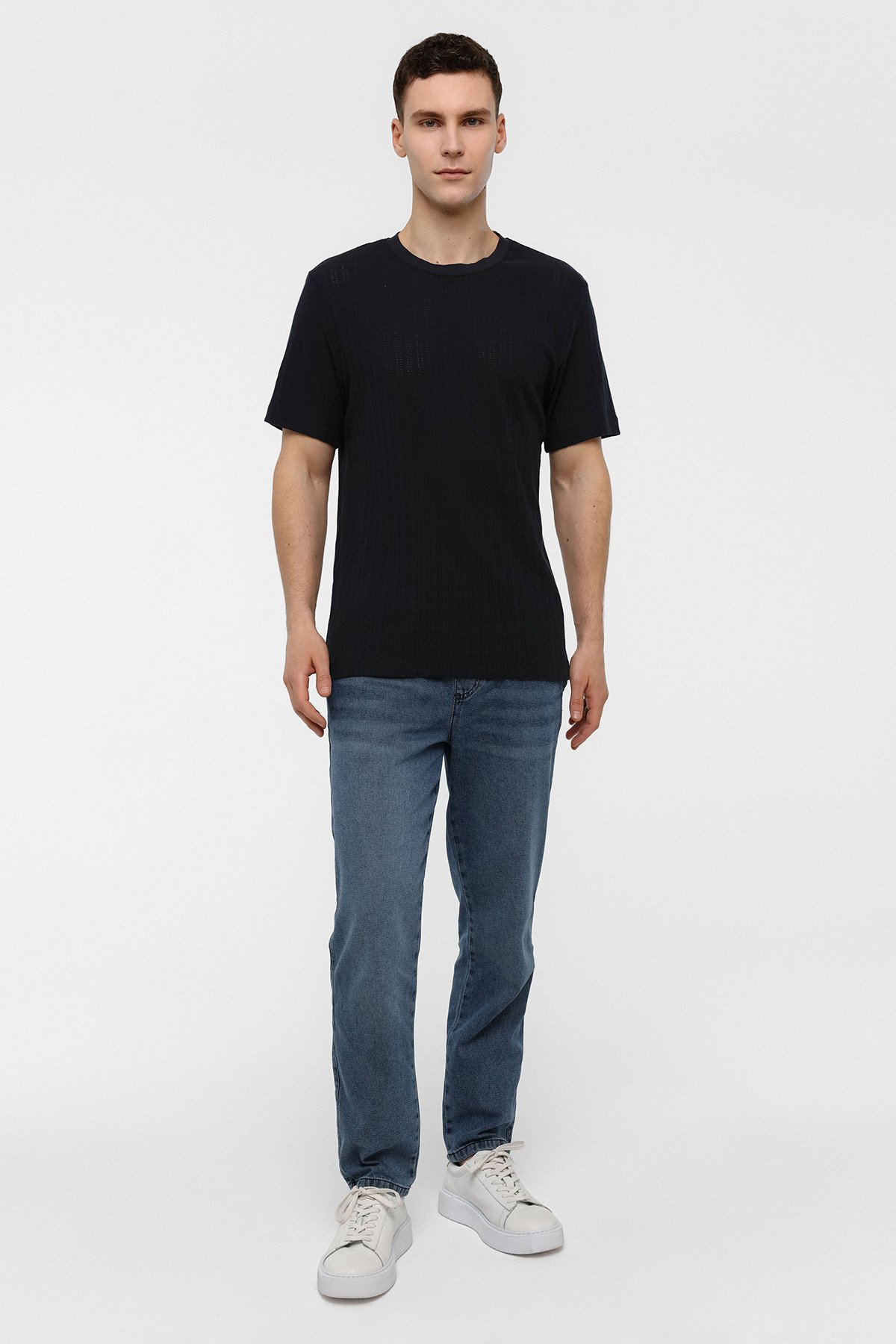 REGULAR FIT BİSİKLET YAKA TSHIRT