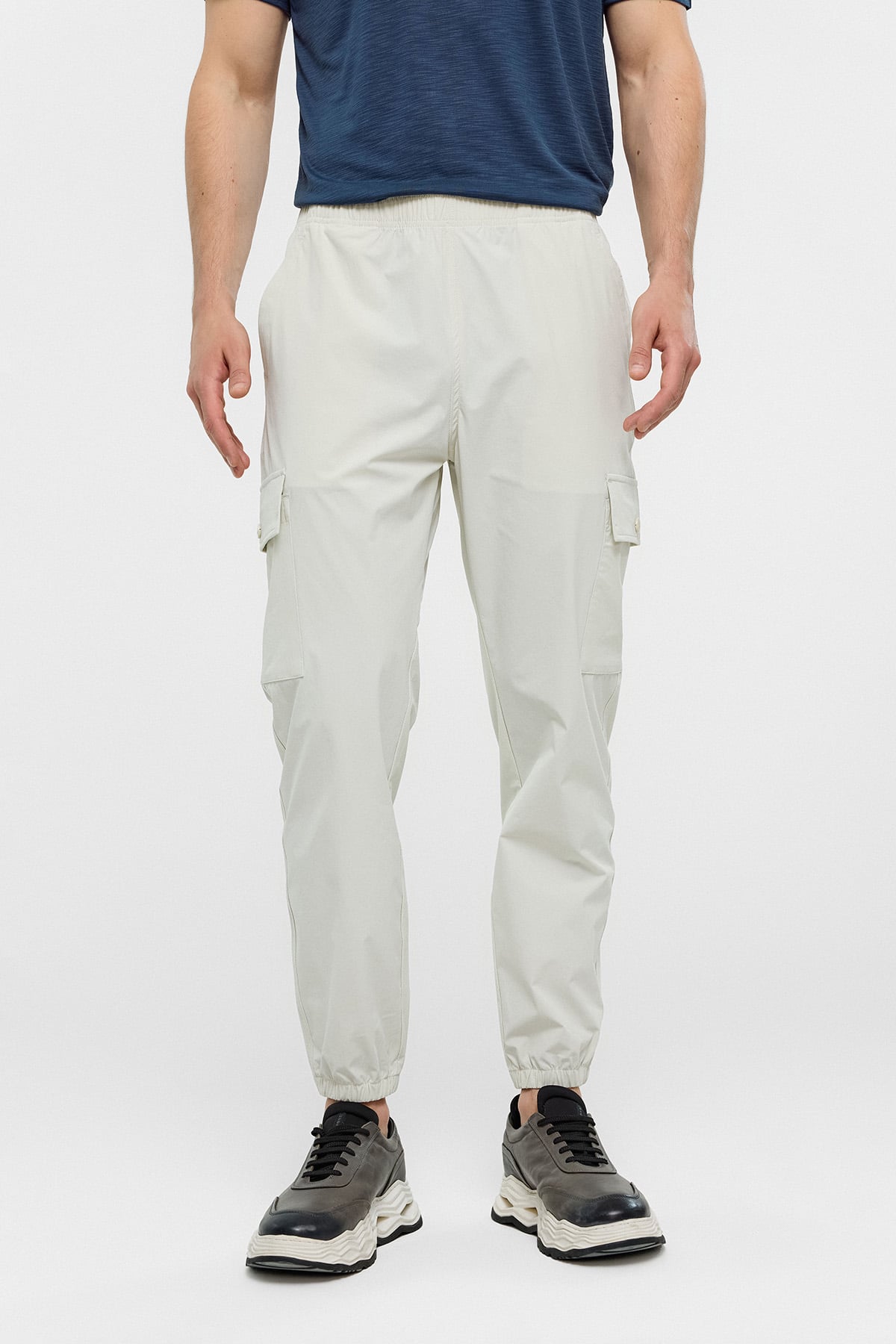 REGULAR FIT DOKUMA JOGGER PANTOLON