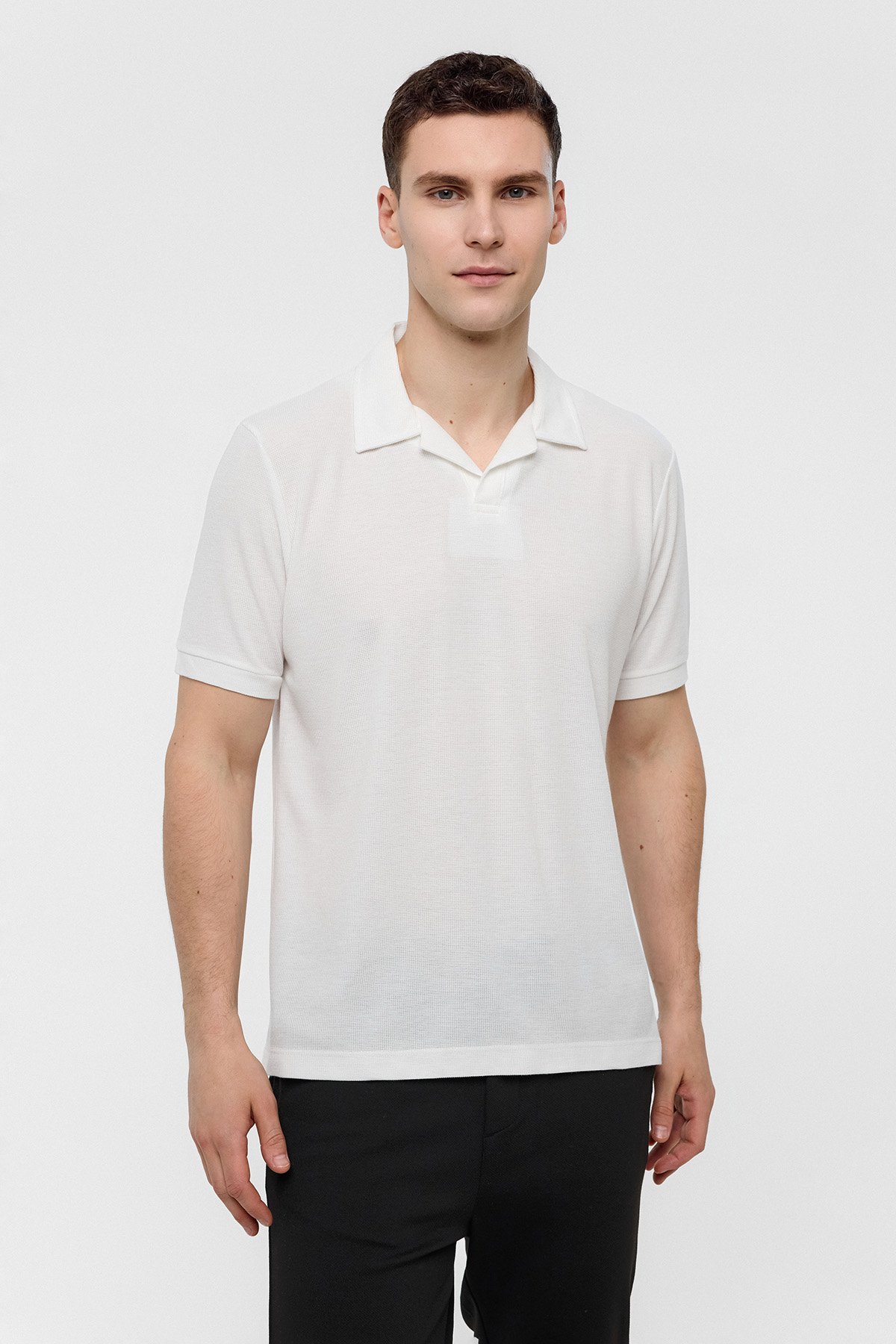 REGULAR FIT DÜĞMESİZ POLO YAKA TSHIRT