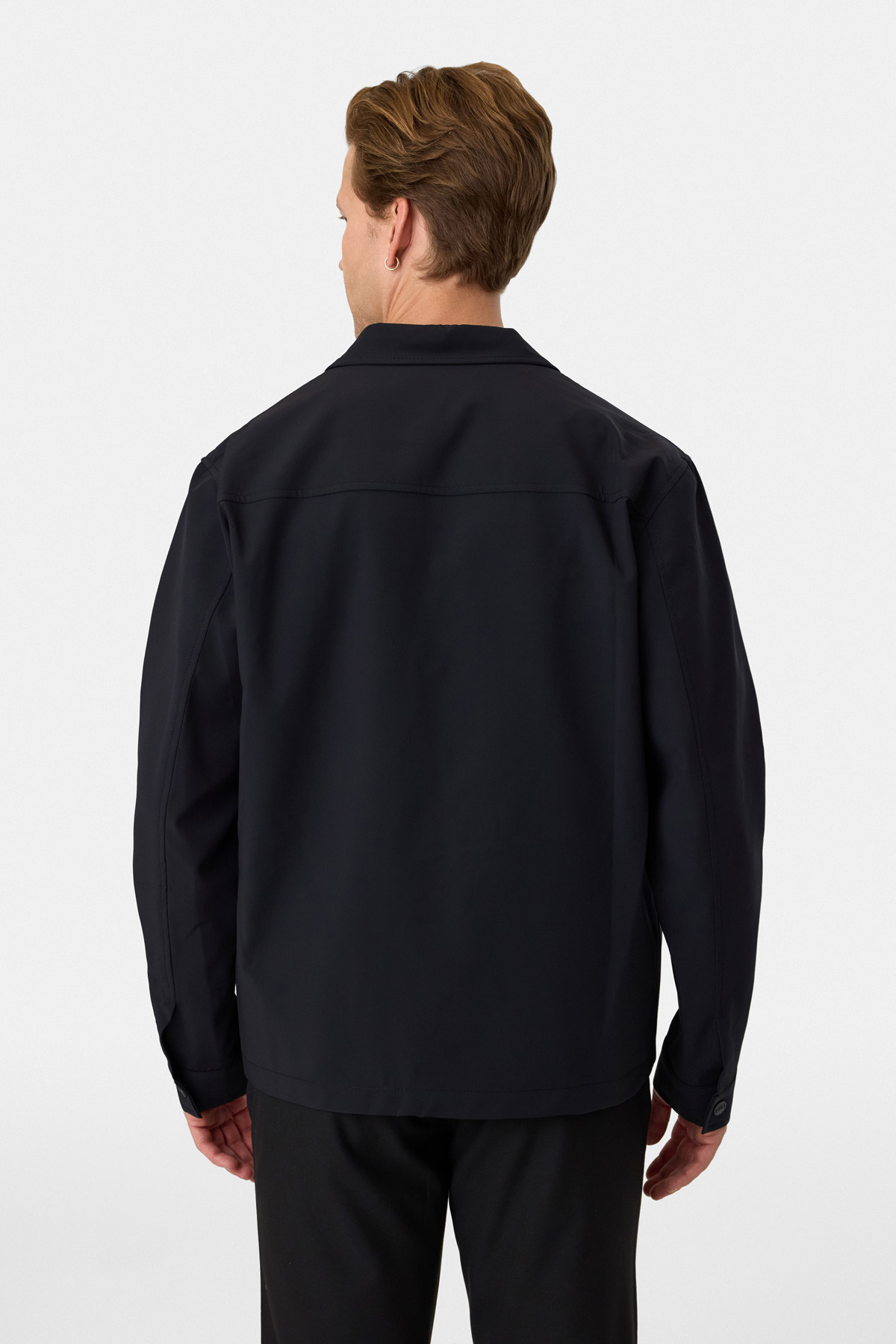 Regular Fit Fermuarlı Siyah Mont