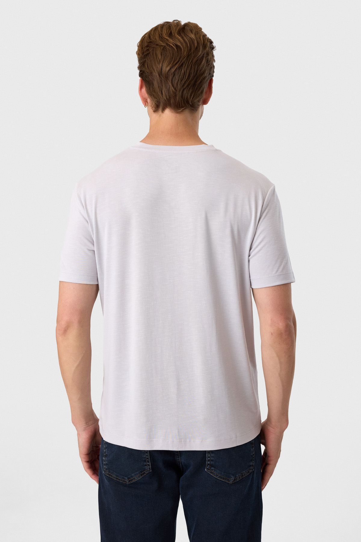 Regular Fit Gri Basic Tişört