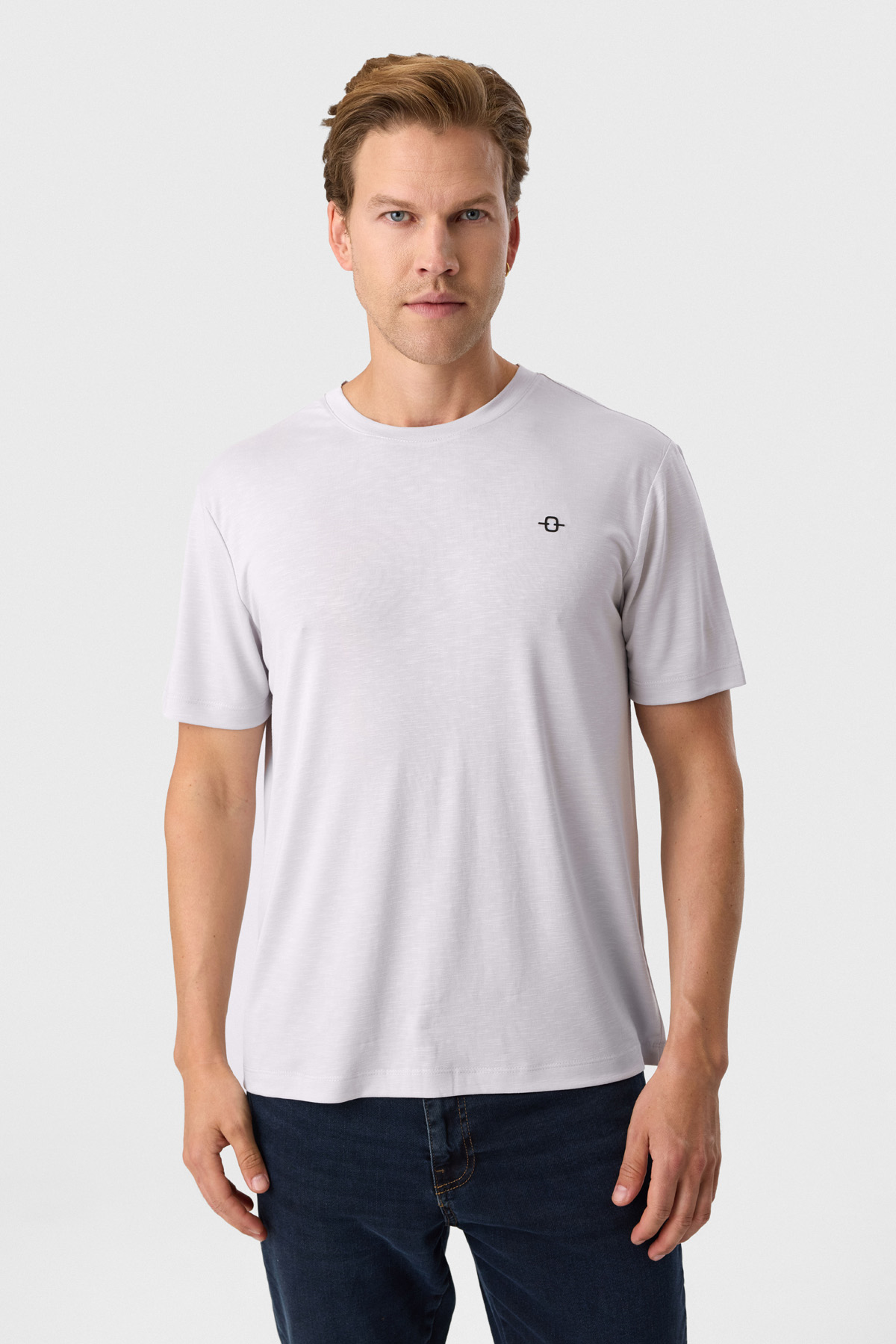Regular Fit Gri Basic Tişört