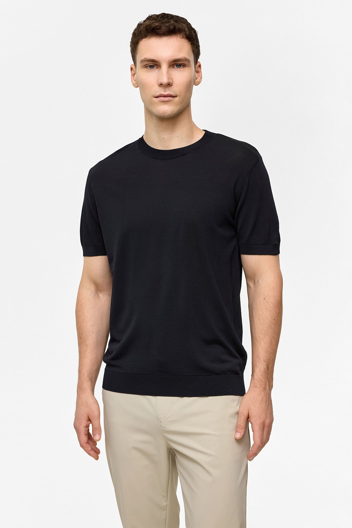 REGULAR FIT KISA KOL TRİKO TSHIRT