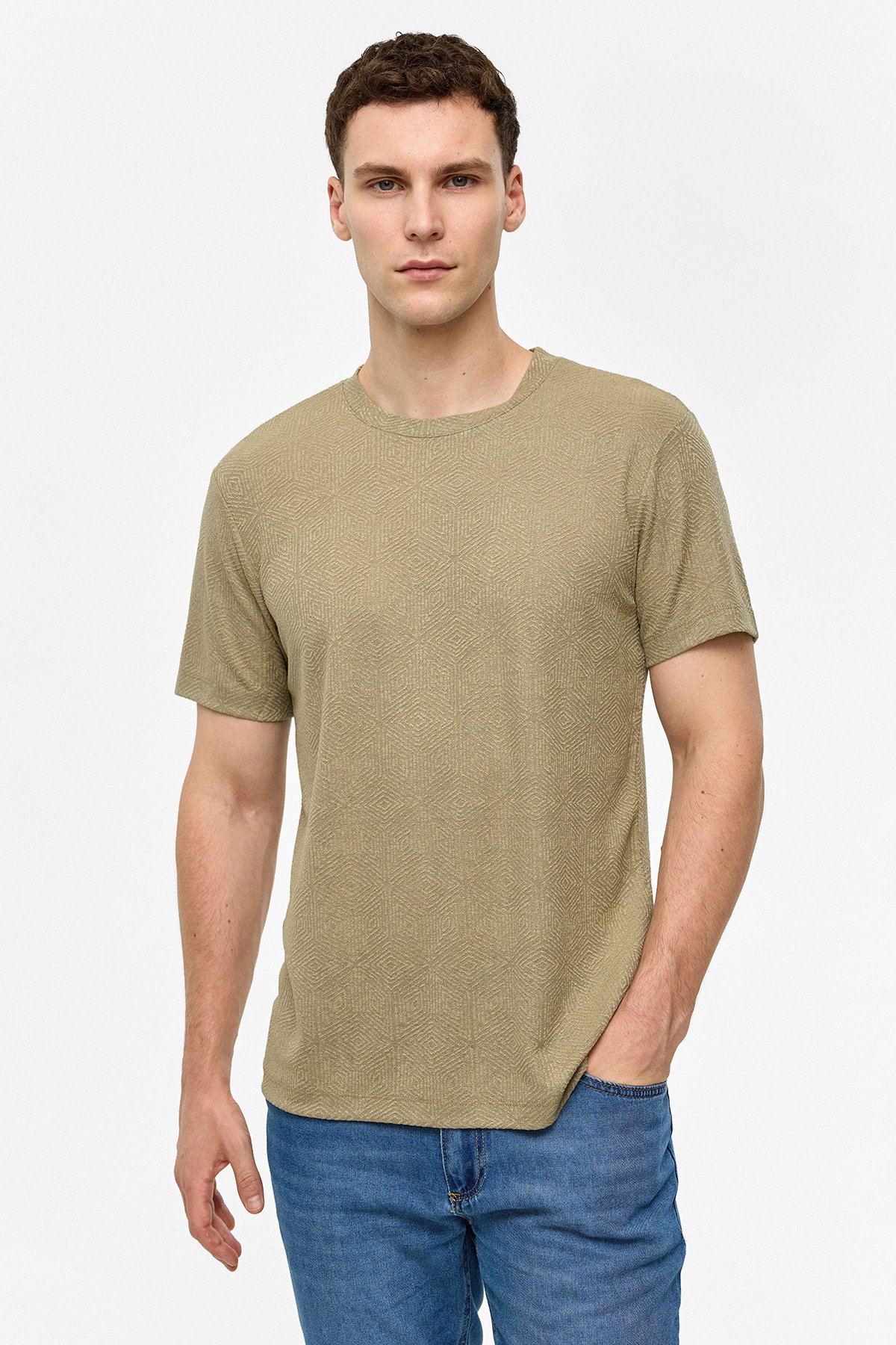 REGULAR FIT KISA KOL TSHIRT