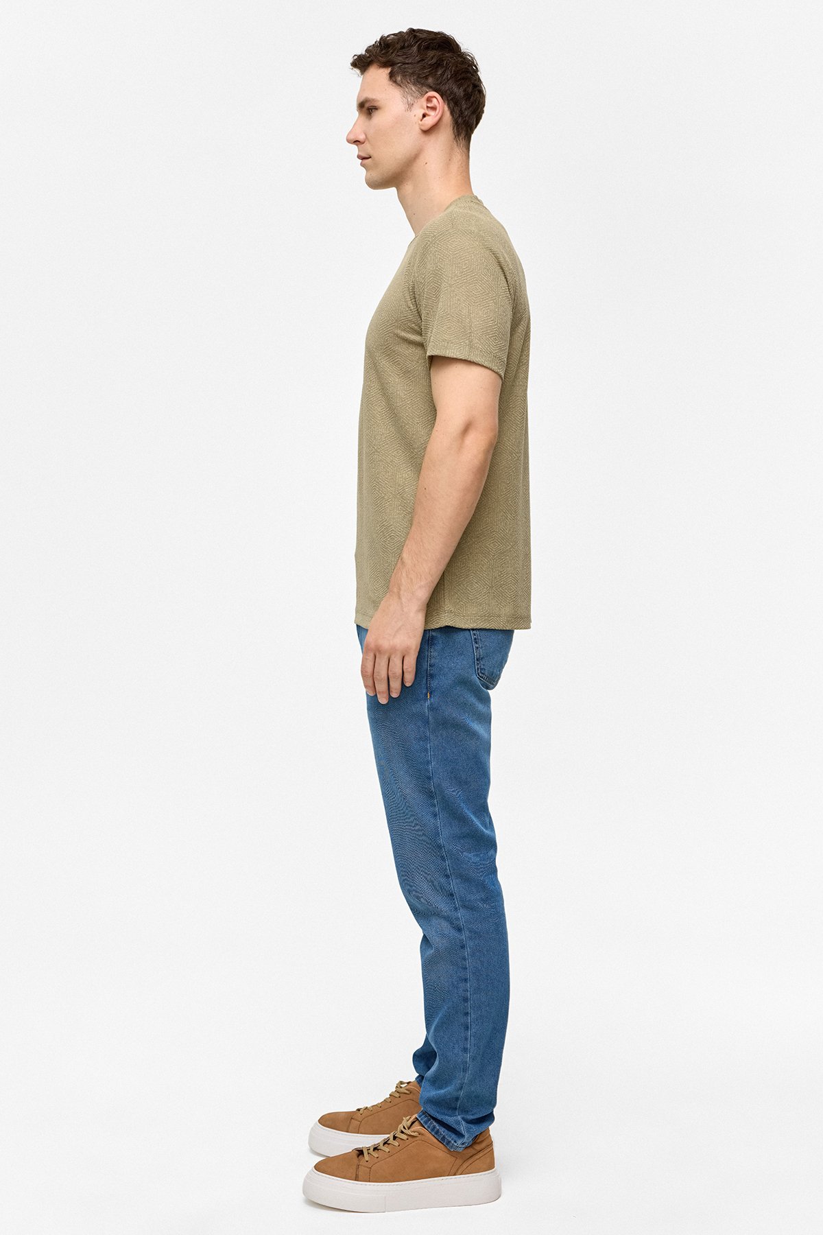 REGULAR FIT KISA KOL TSHIRT