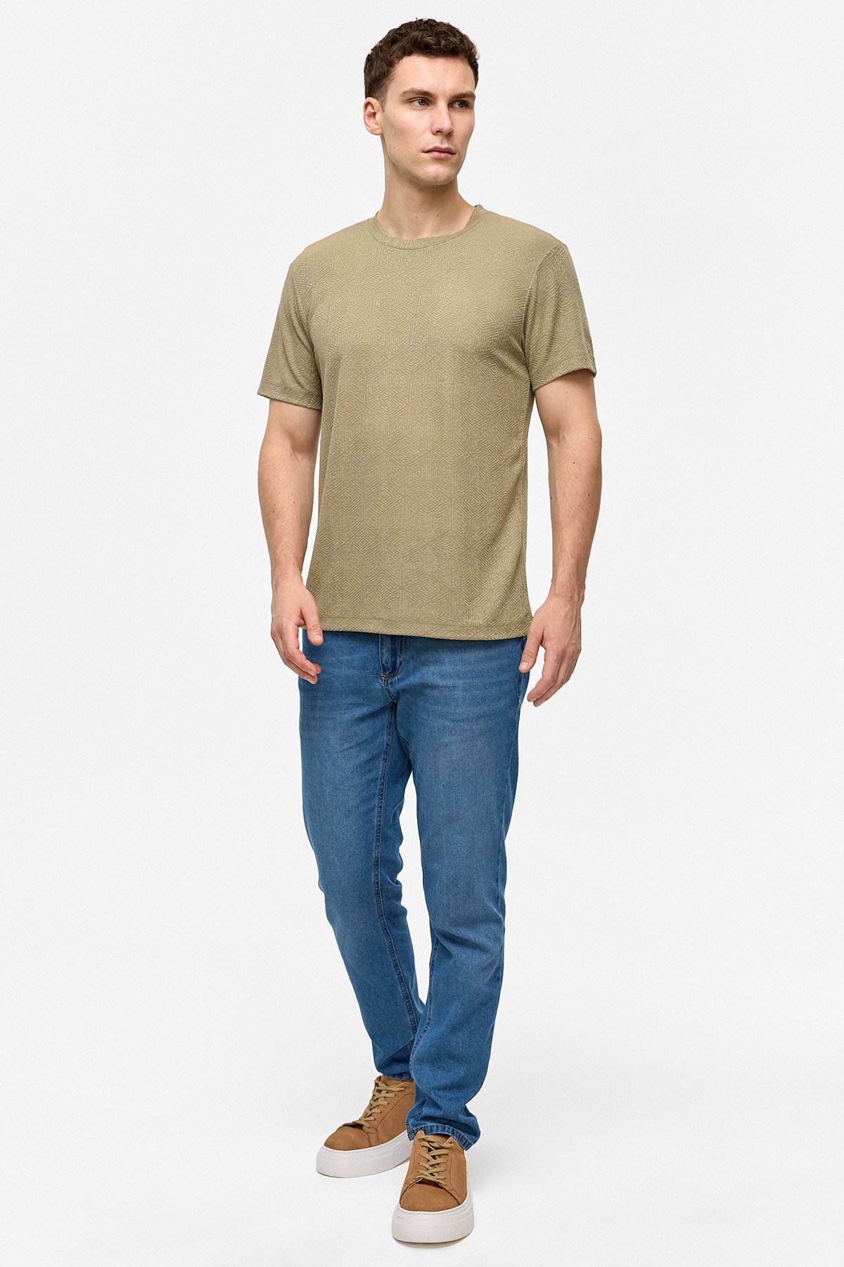 REGULAR FIT KISA KOL TSHIRT