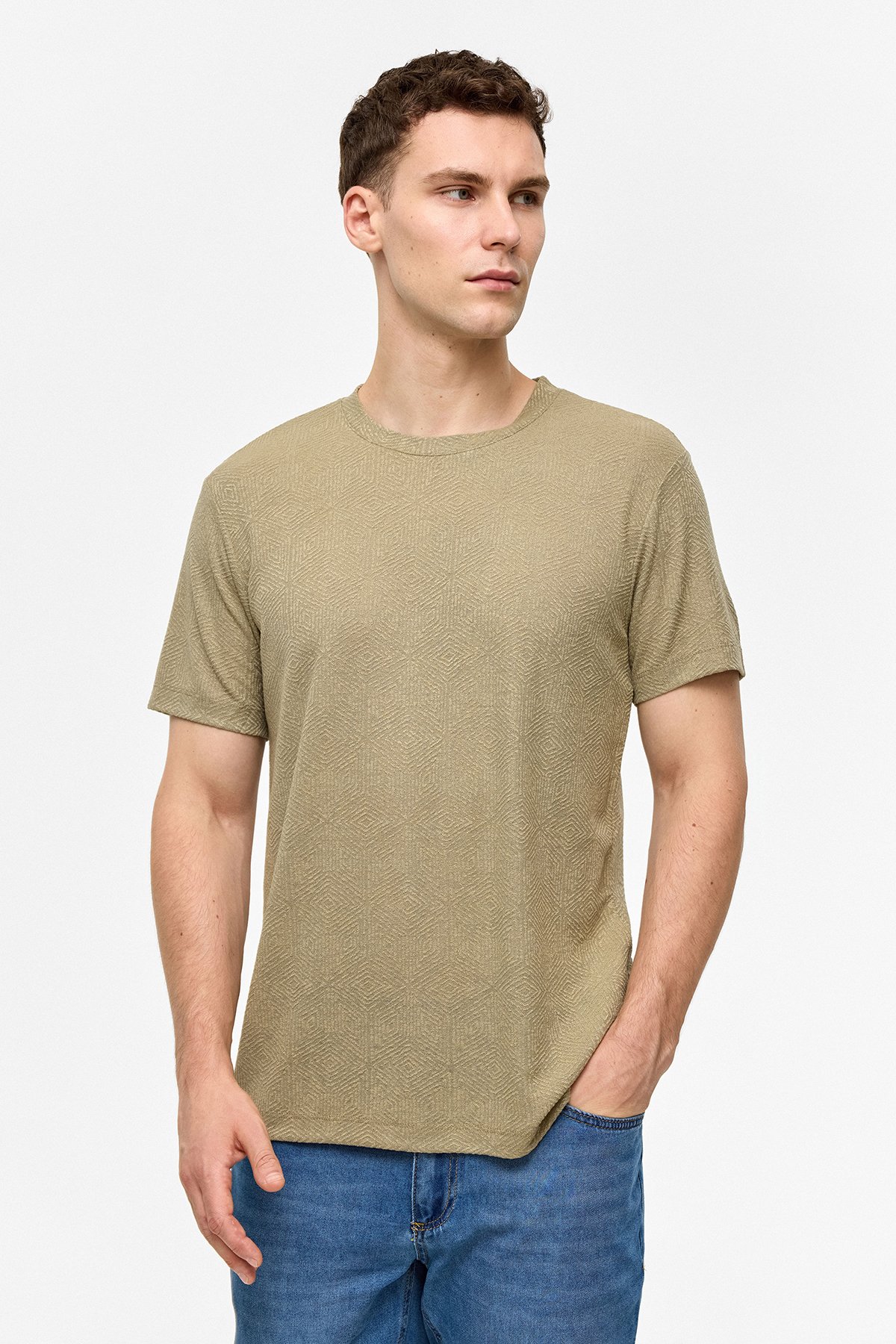 REGULAR FIT KISA KOL TSHIRT