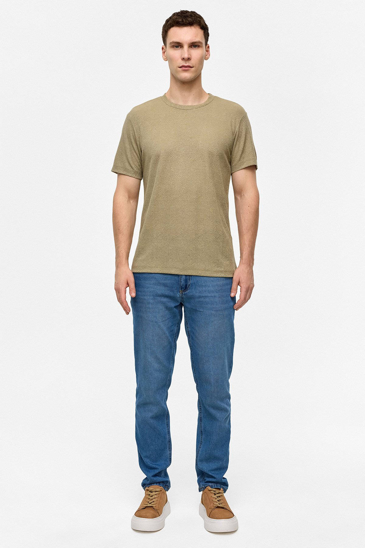 REGULAR FIT KISA KOL TSHIRT