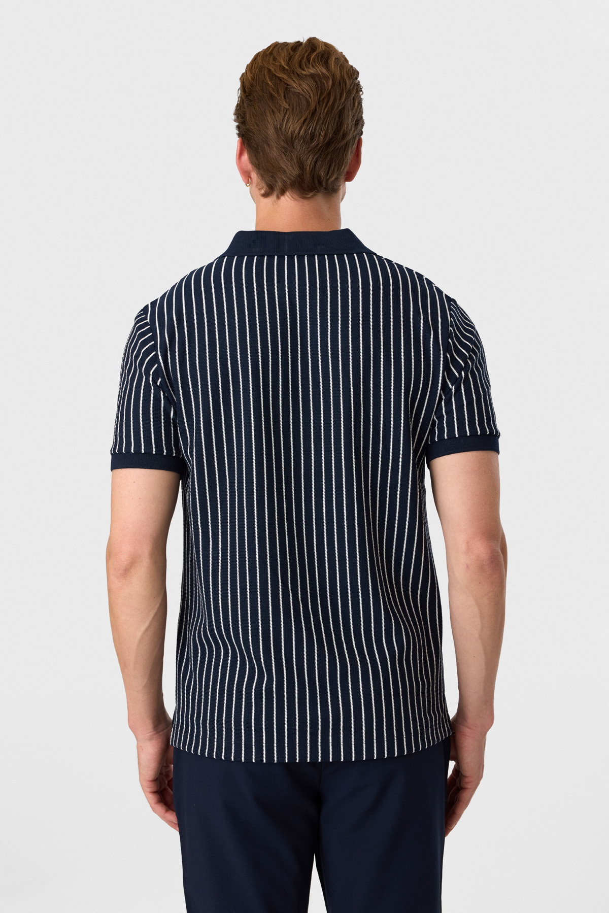 Regular Fit Lacivert Düğmesiz Polo Yaka Tişört