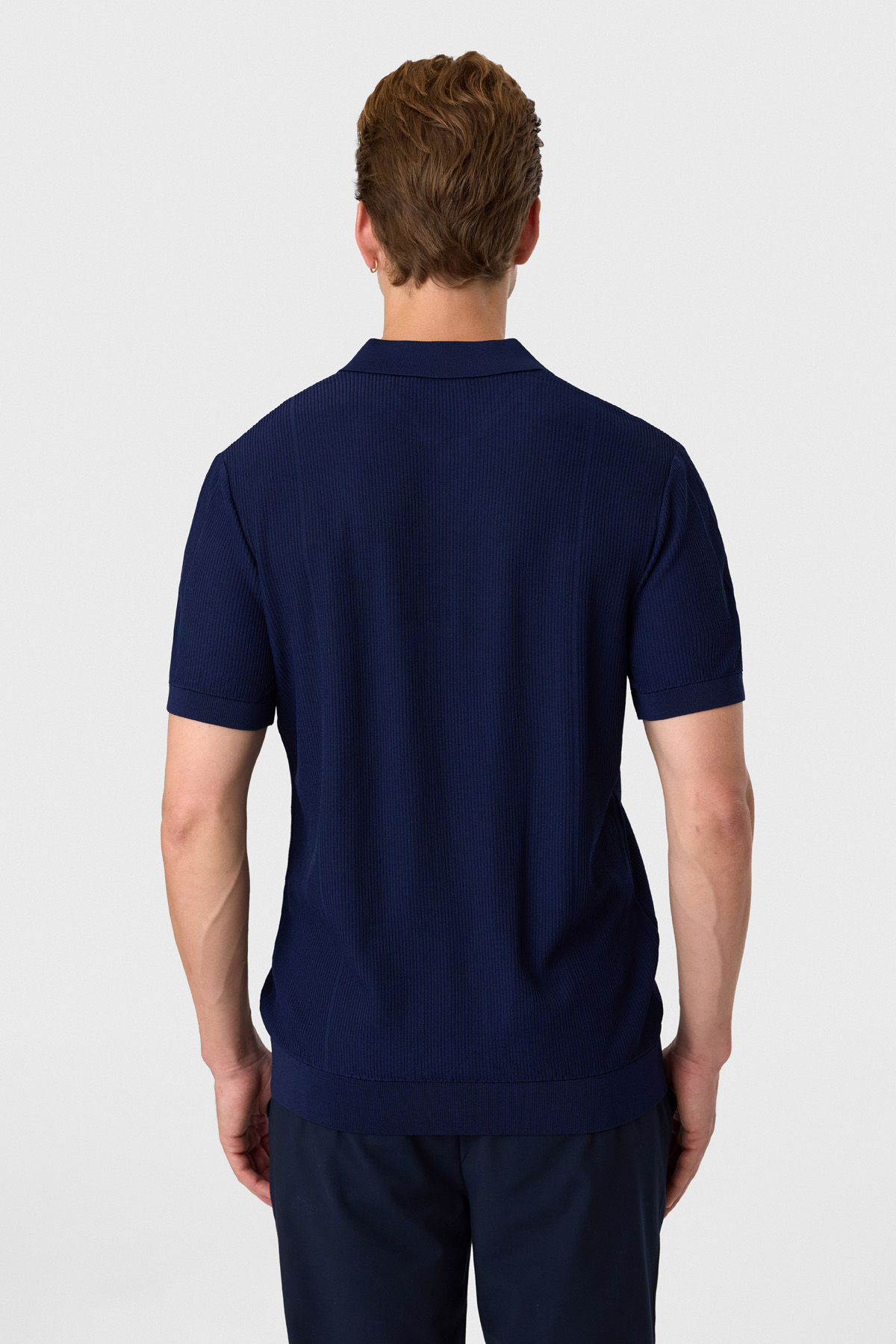 Regular Fit Lacivert Fermuarlı Tişört
