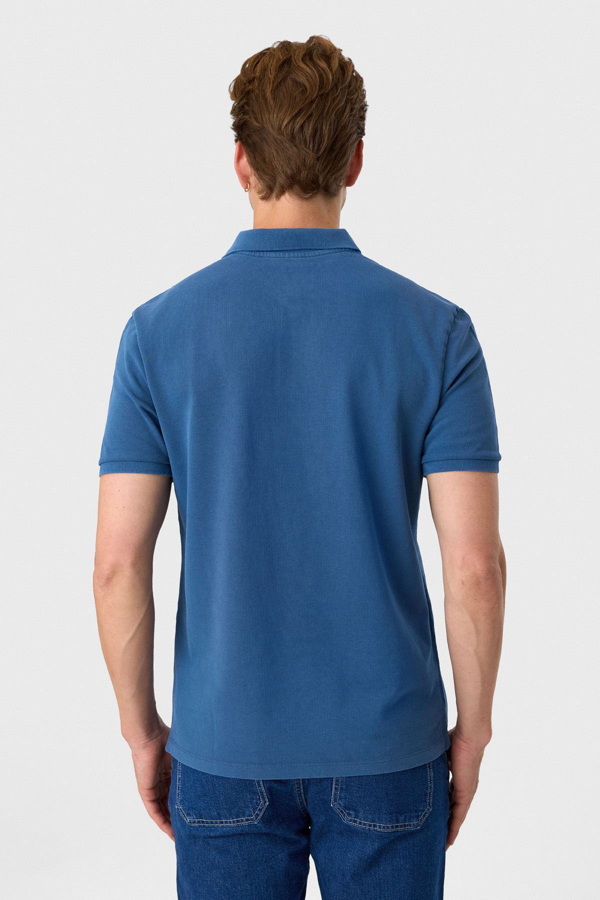 Regular Fit Mavi Polo Yaka Tişört