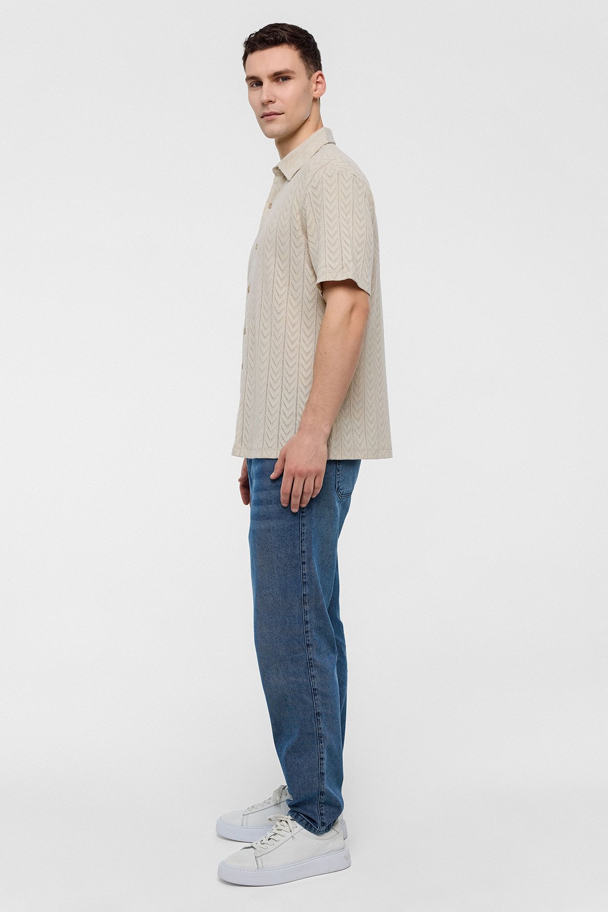 REGULAR FIT ÖRME GÖMLEK