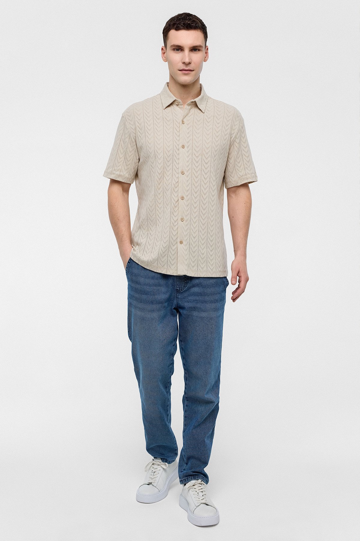 REGULAR FIT ÖRME GÖMLEK