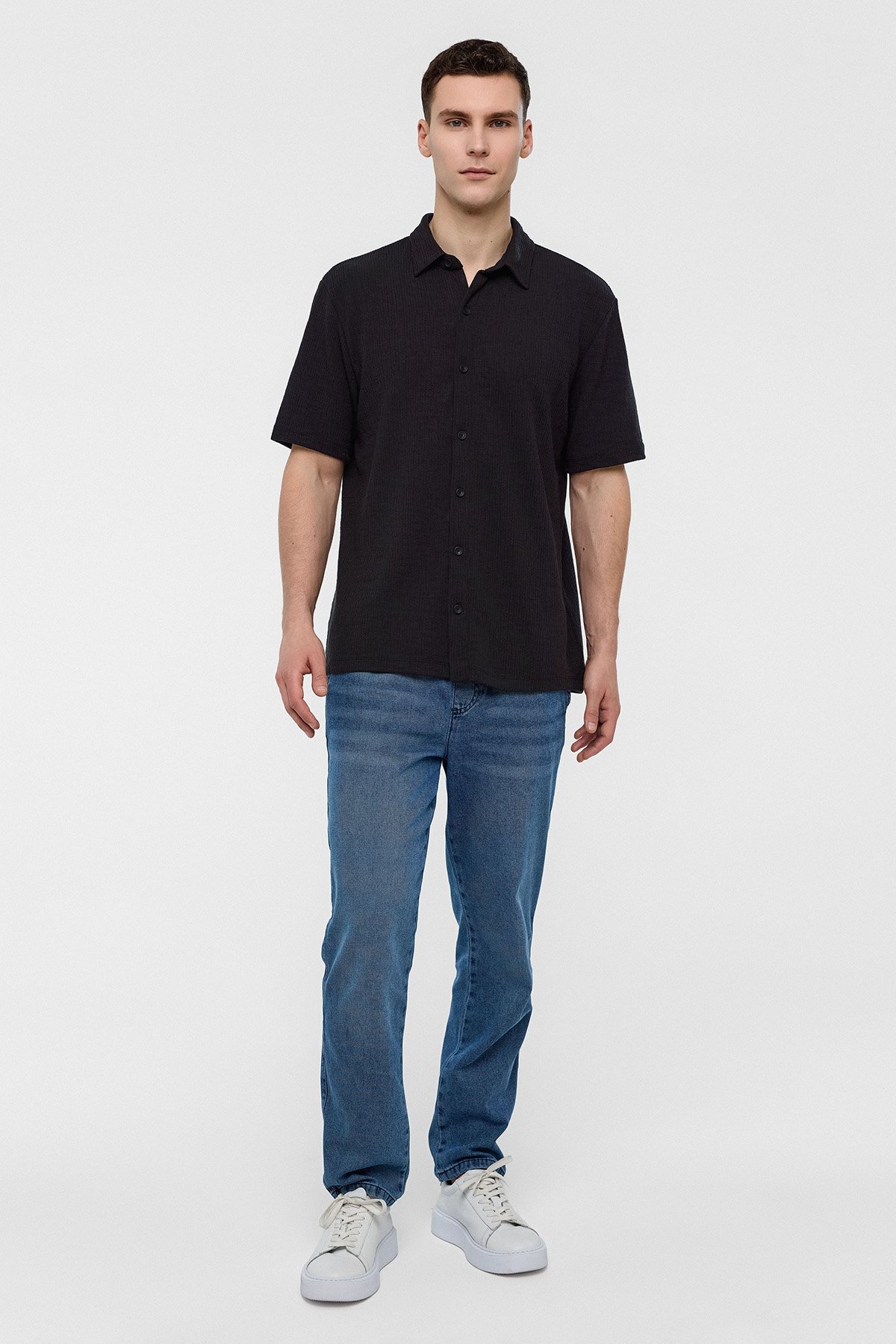 REGULAR FIT ÖRME GÖMLEK