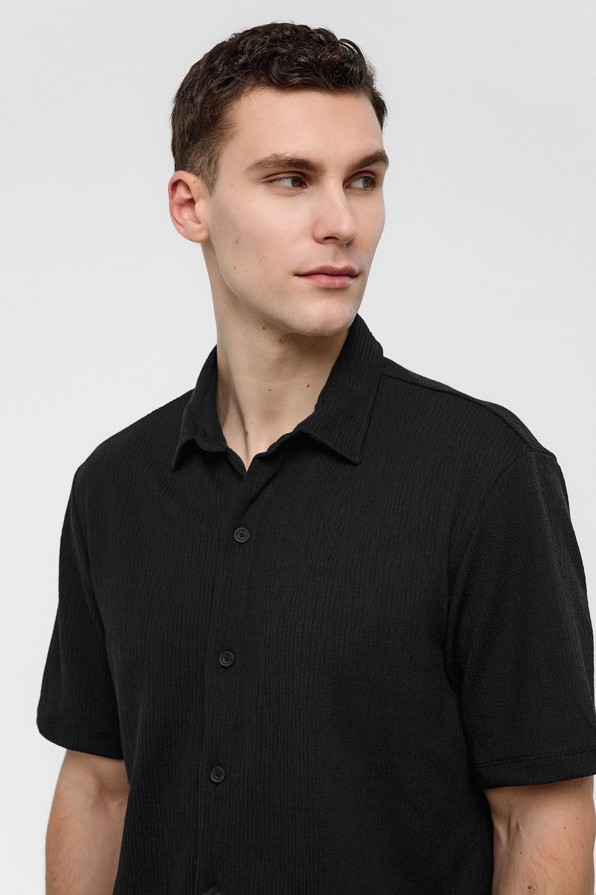 REGULAR FIT ÖRME KISA KOL GÖMLEK