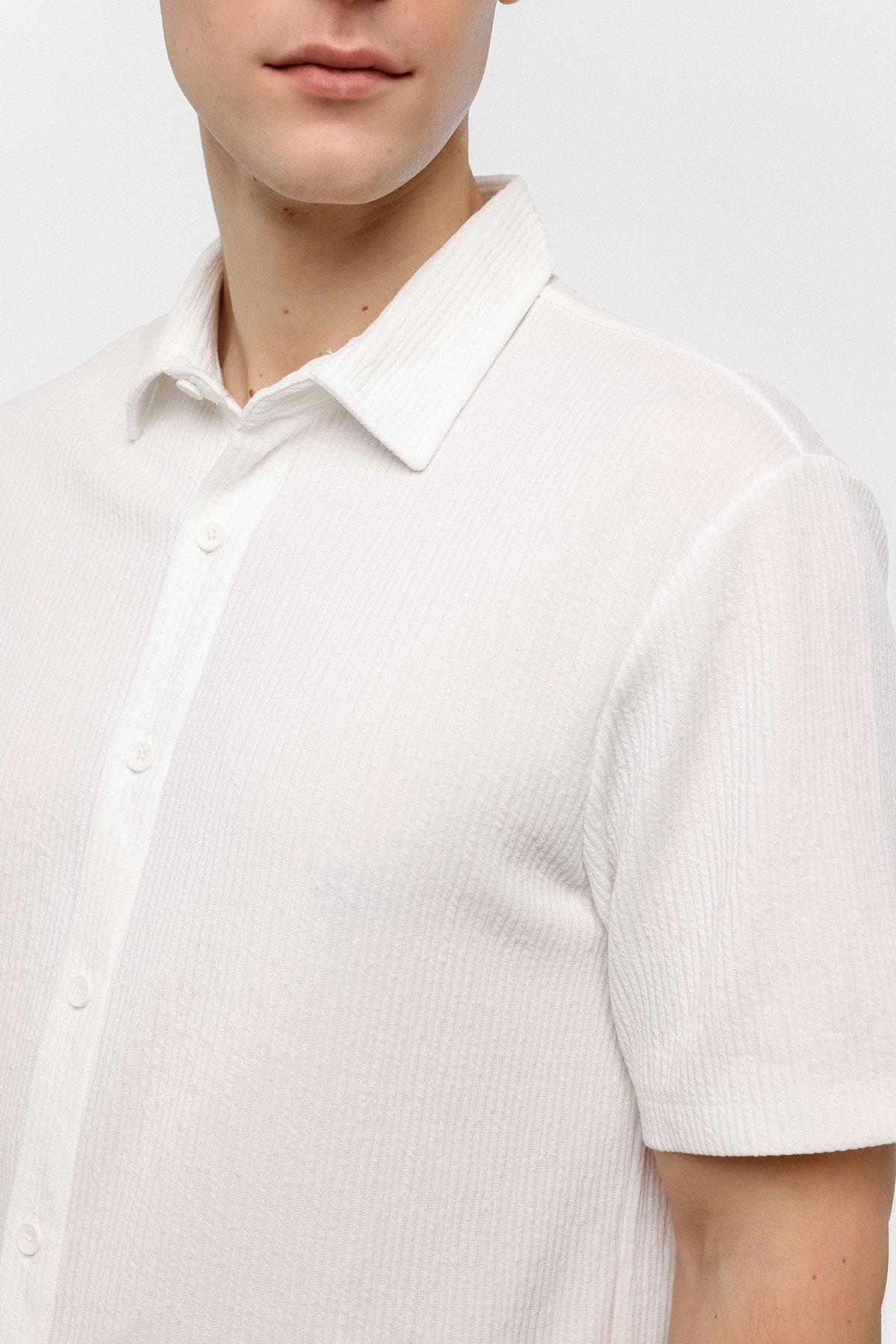 REGULAR FIT ÖRME KISA KOL GÖMLEK