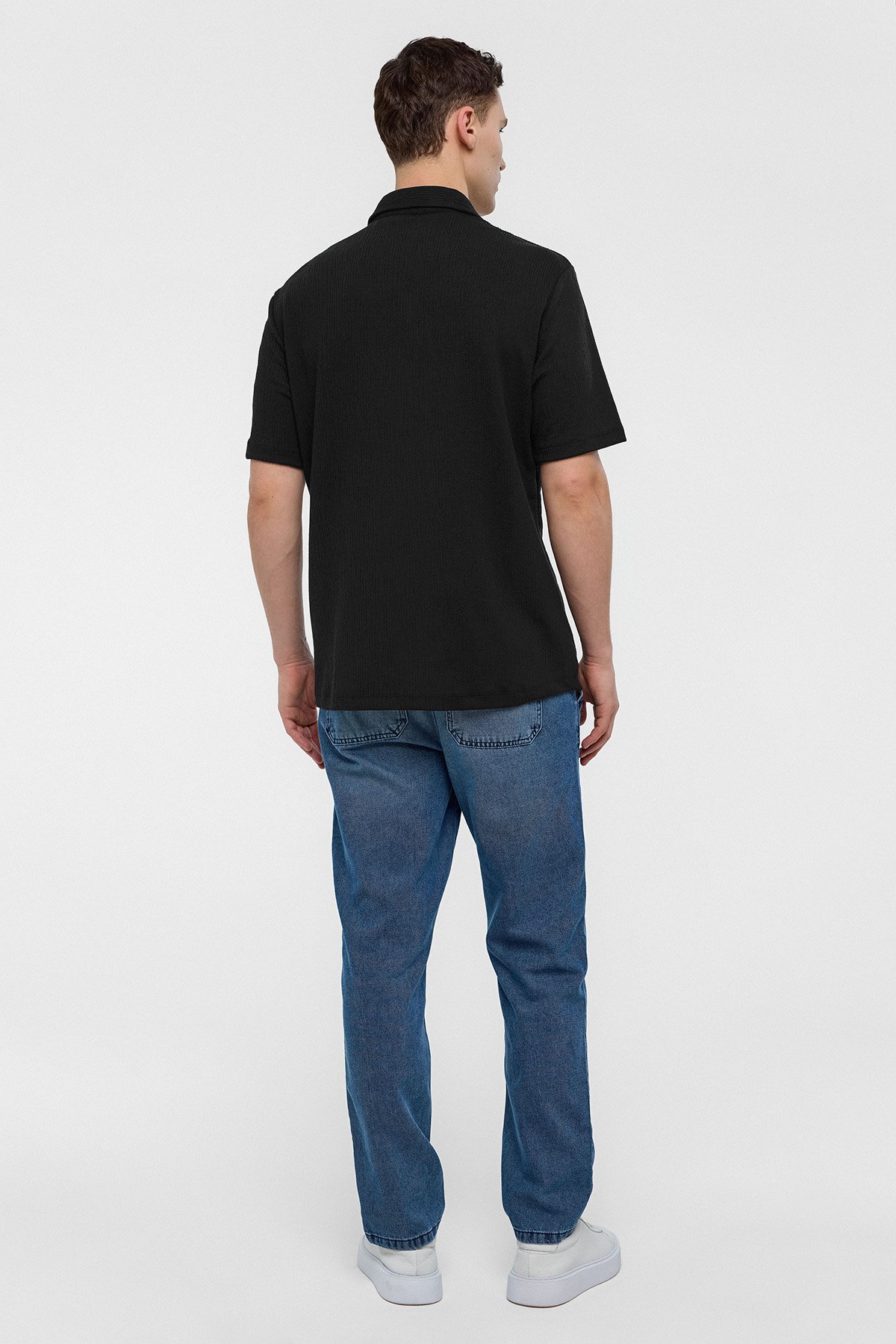 REGULAR FIT ÖRME KISA KOL GÖMLEK