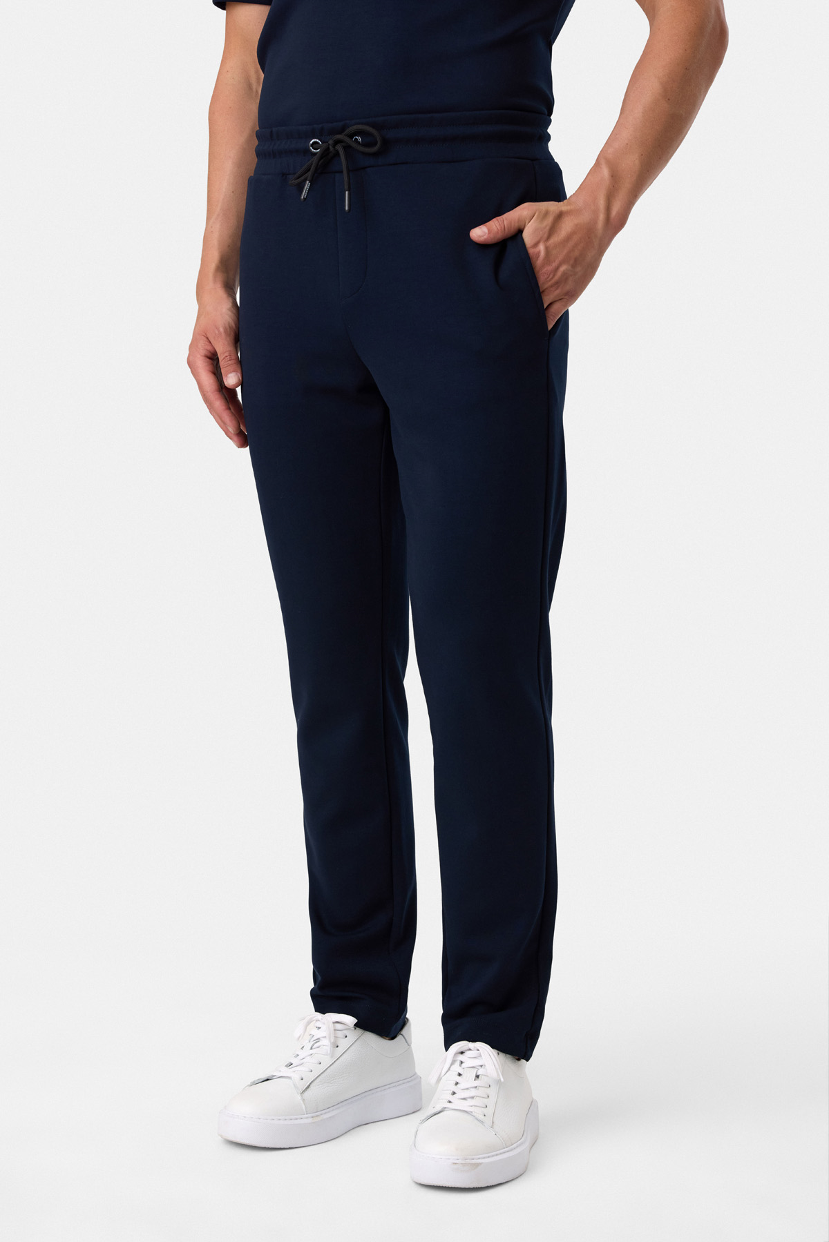 Regular Fit Örme Lacivert Jogger Pantolon
