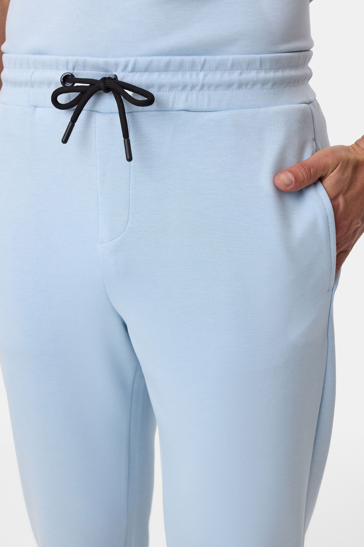 Regular Fit Örme Mavi Jogger Pantolon