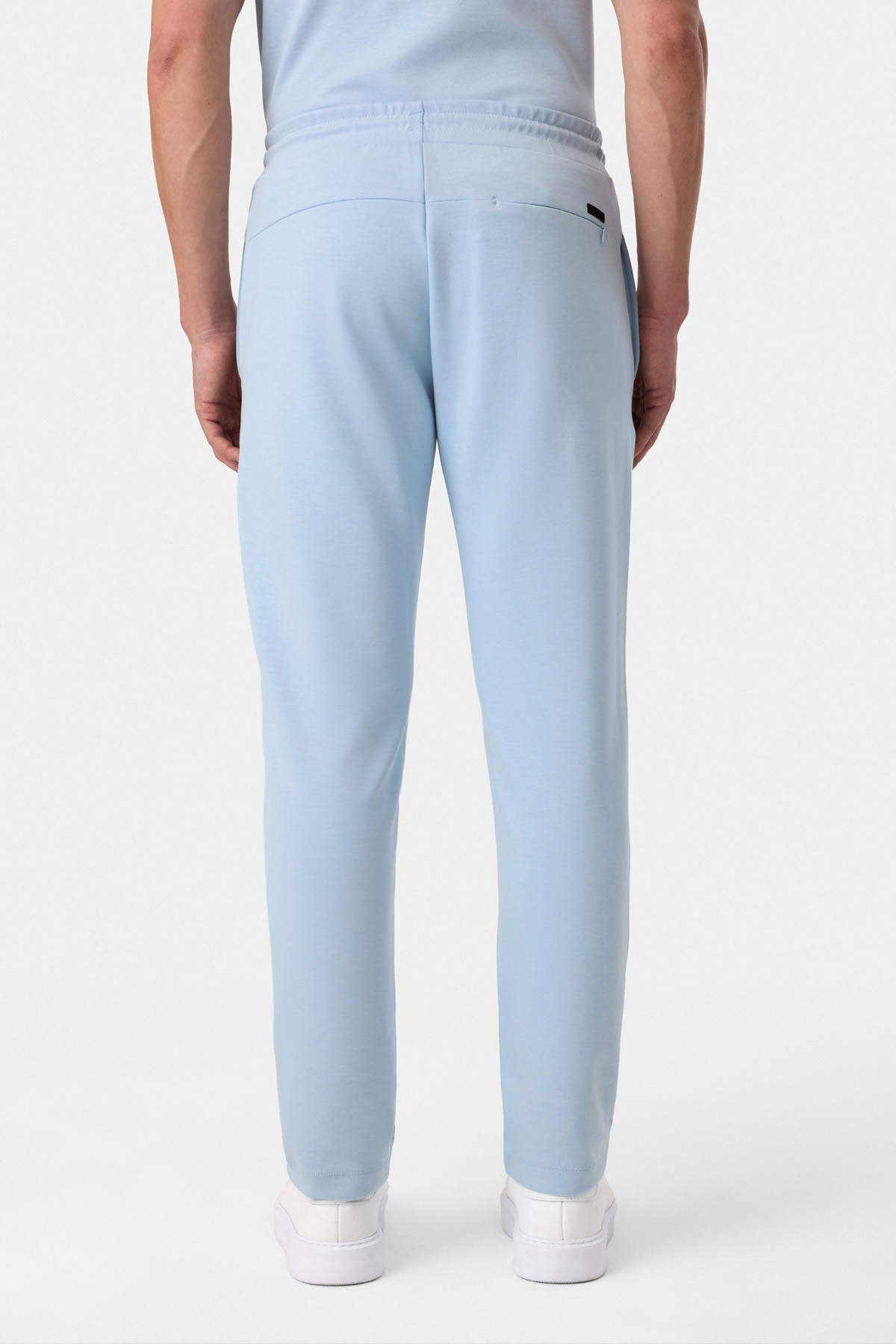 Regular Fit Örme Mavi Jogger Pantolon