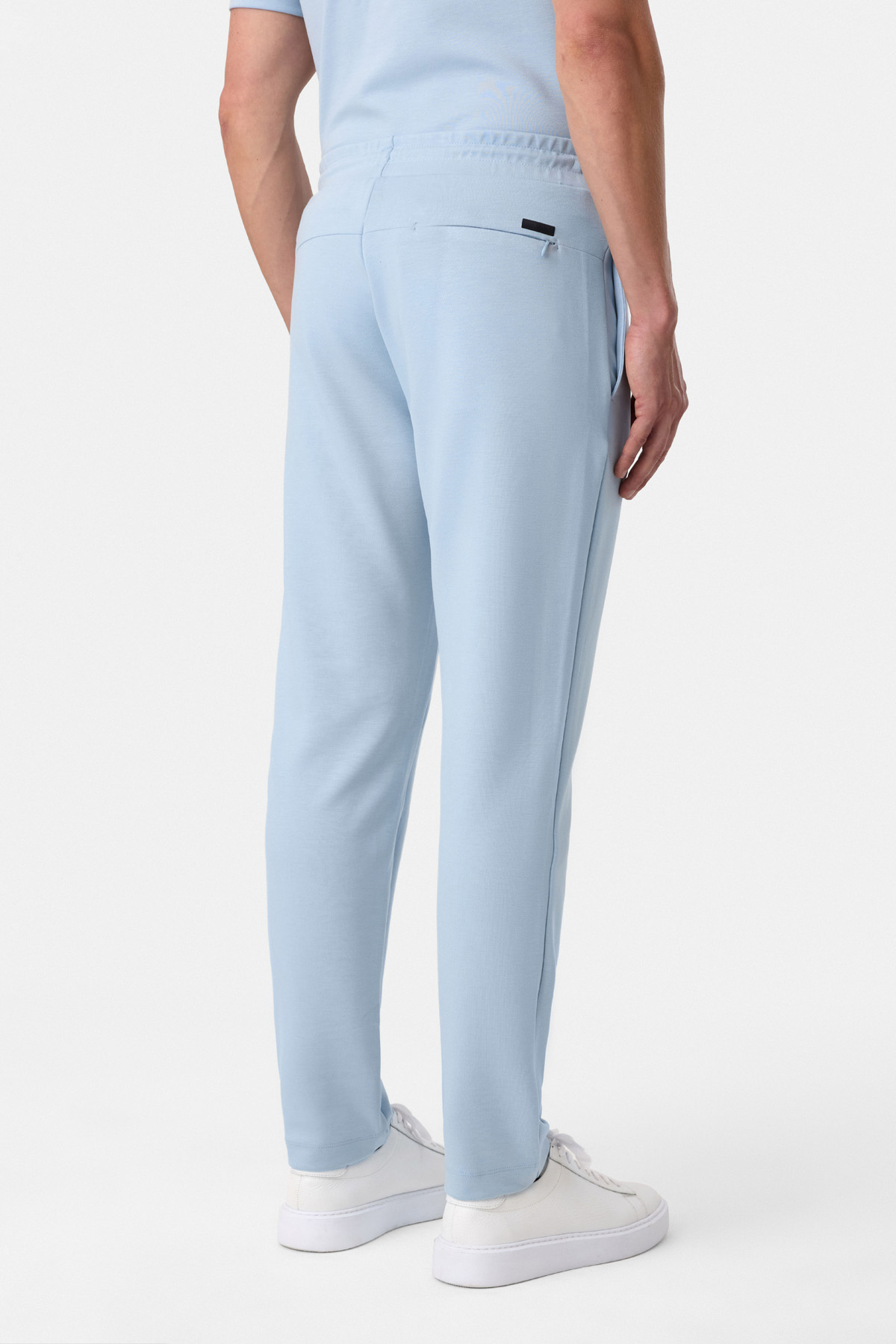 Regular Fit Örme Mavi Jogger Pantolon