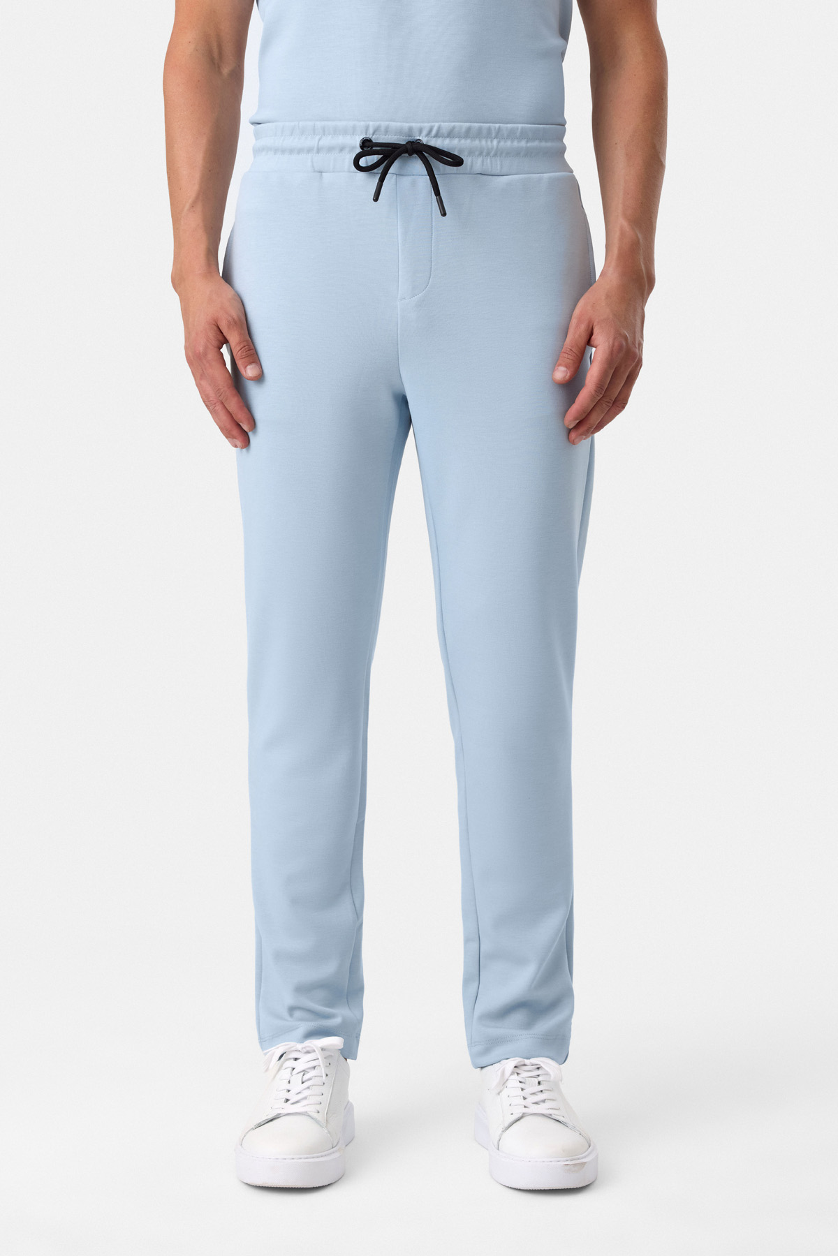 Regular Fit Örme Mavi Jogger Pantolon