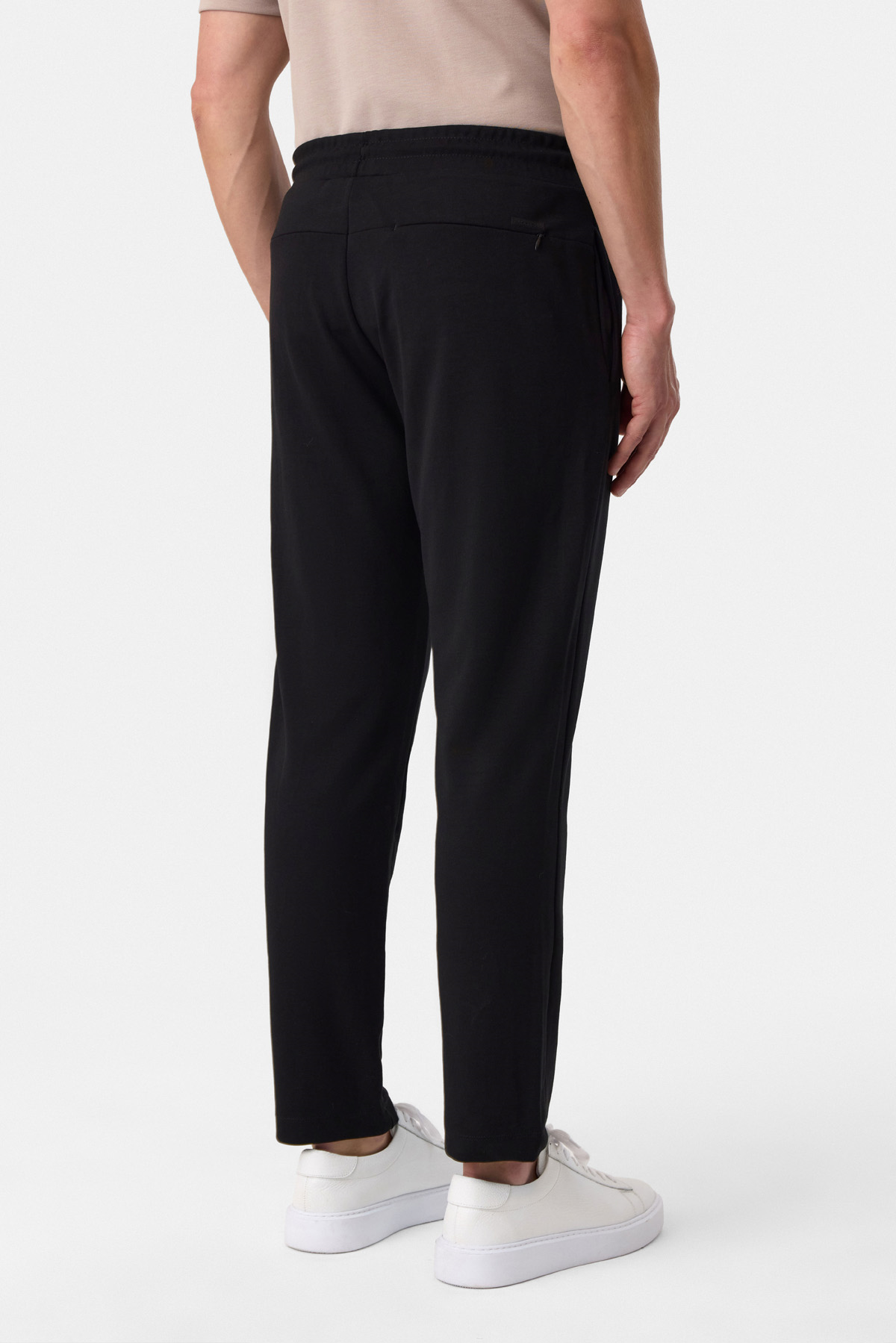 Regular Fit Örme Siyah Jogger Pantolon