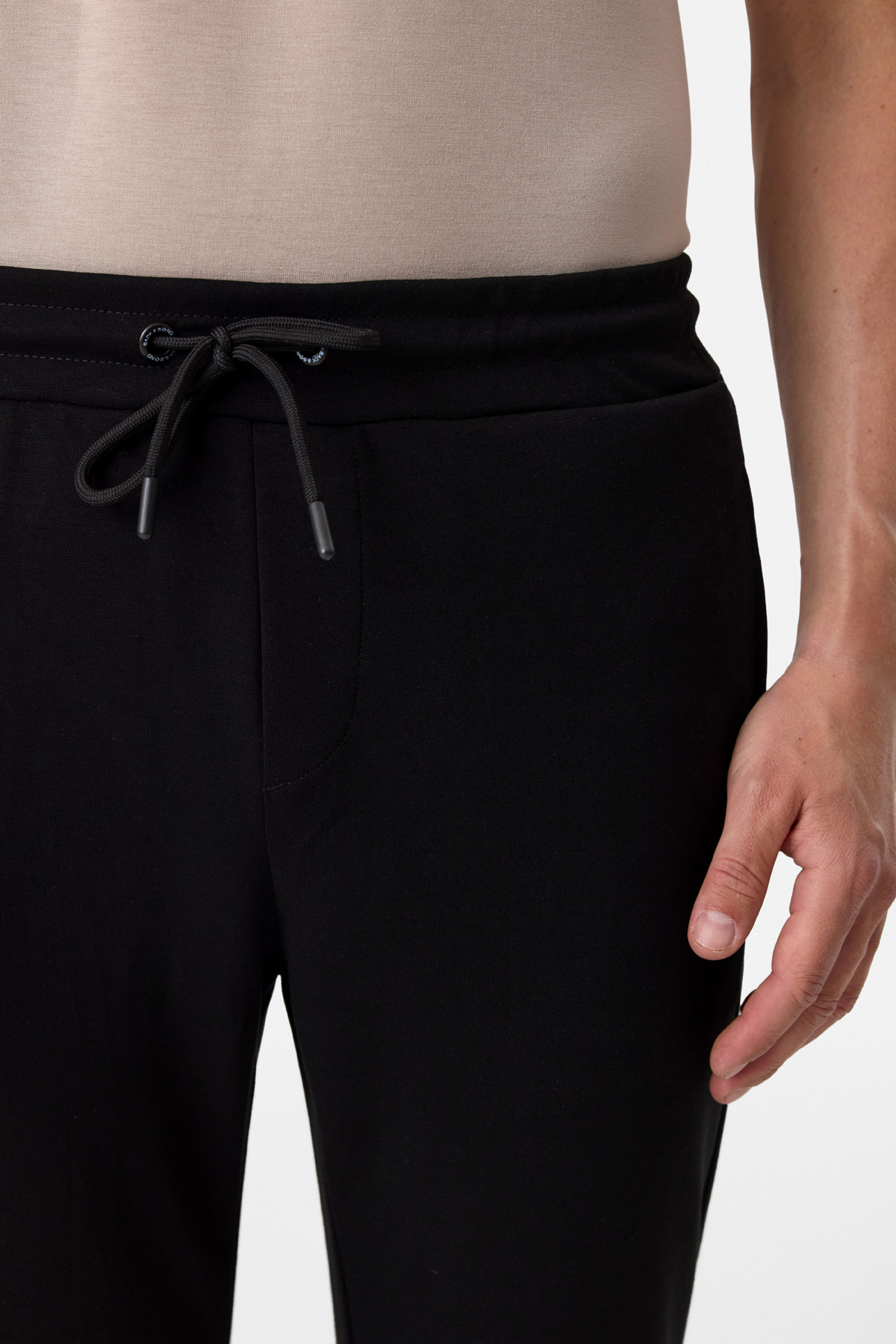 Regular Fit Örme Siyah Jogger Pantolon