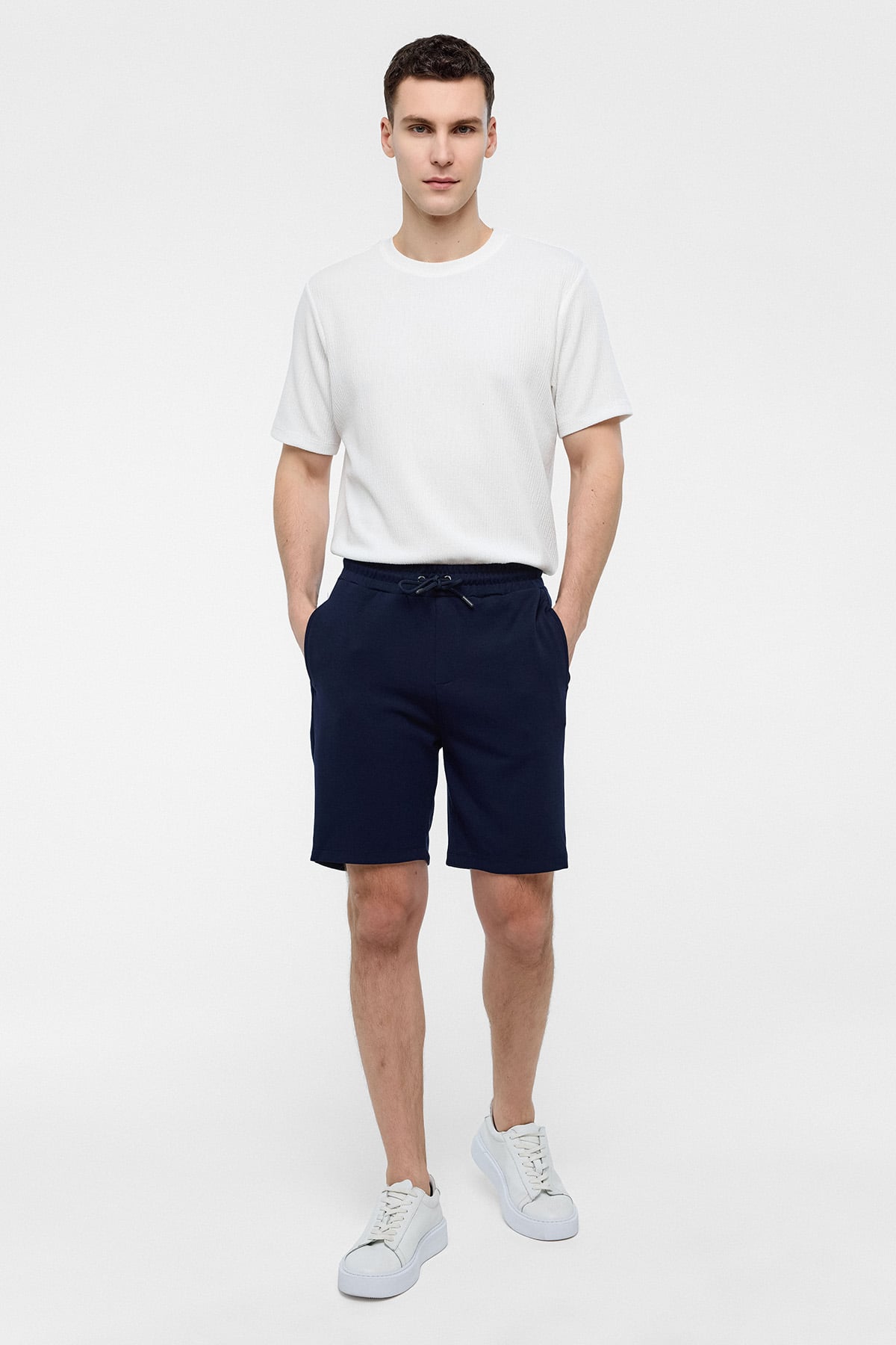 REGULAR FIT ÖRME ŞORT