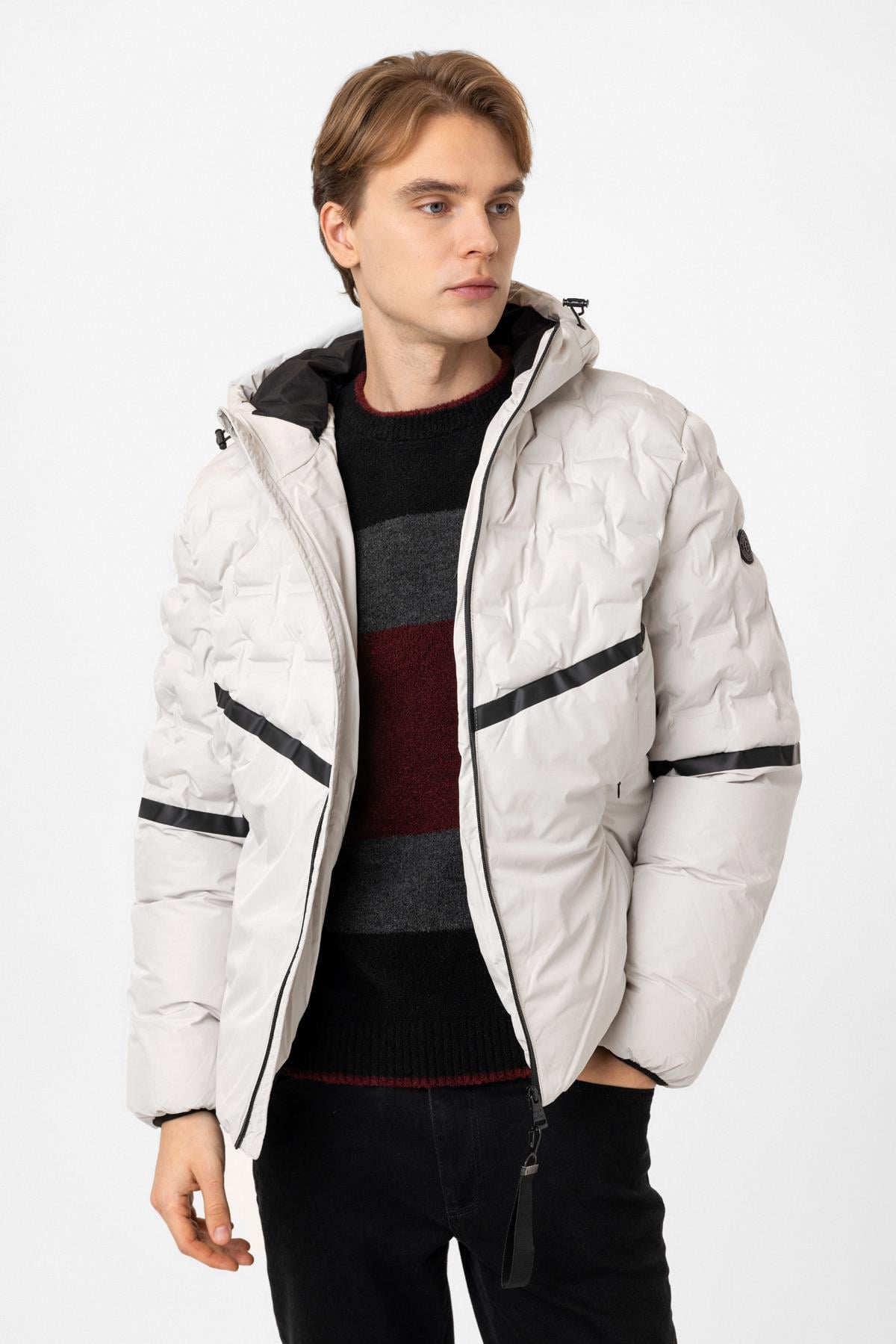 Regular Fit Puffer Kapüşon Yakalı Mont