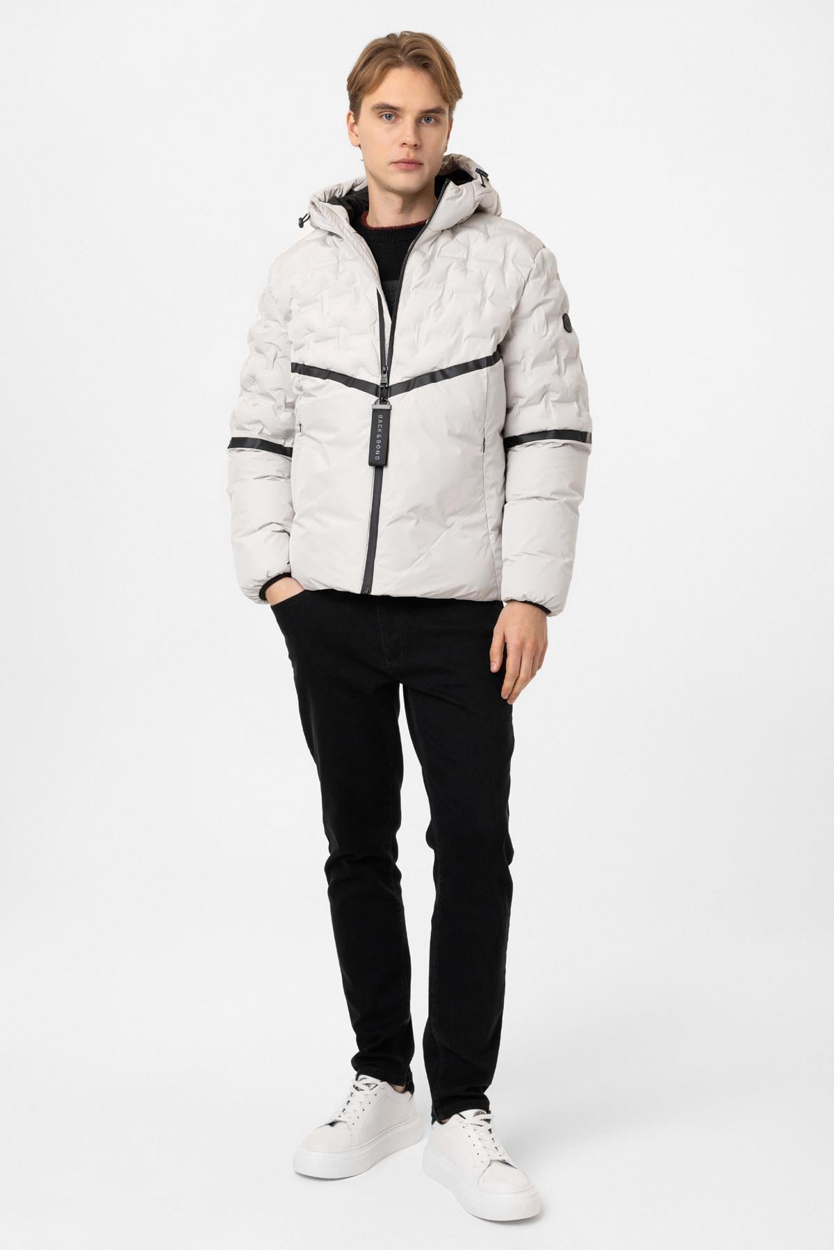 Regular Fit Puffer Kapüşon Yakalı Mont