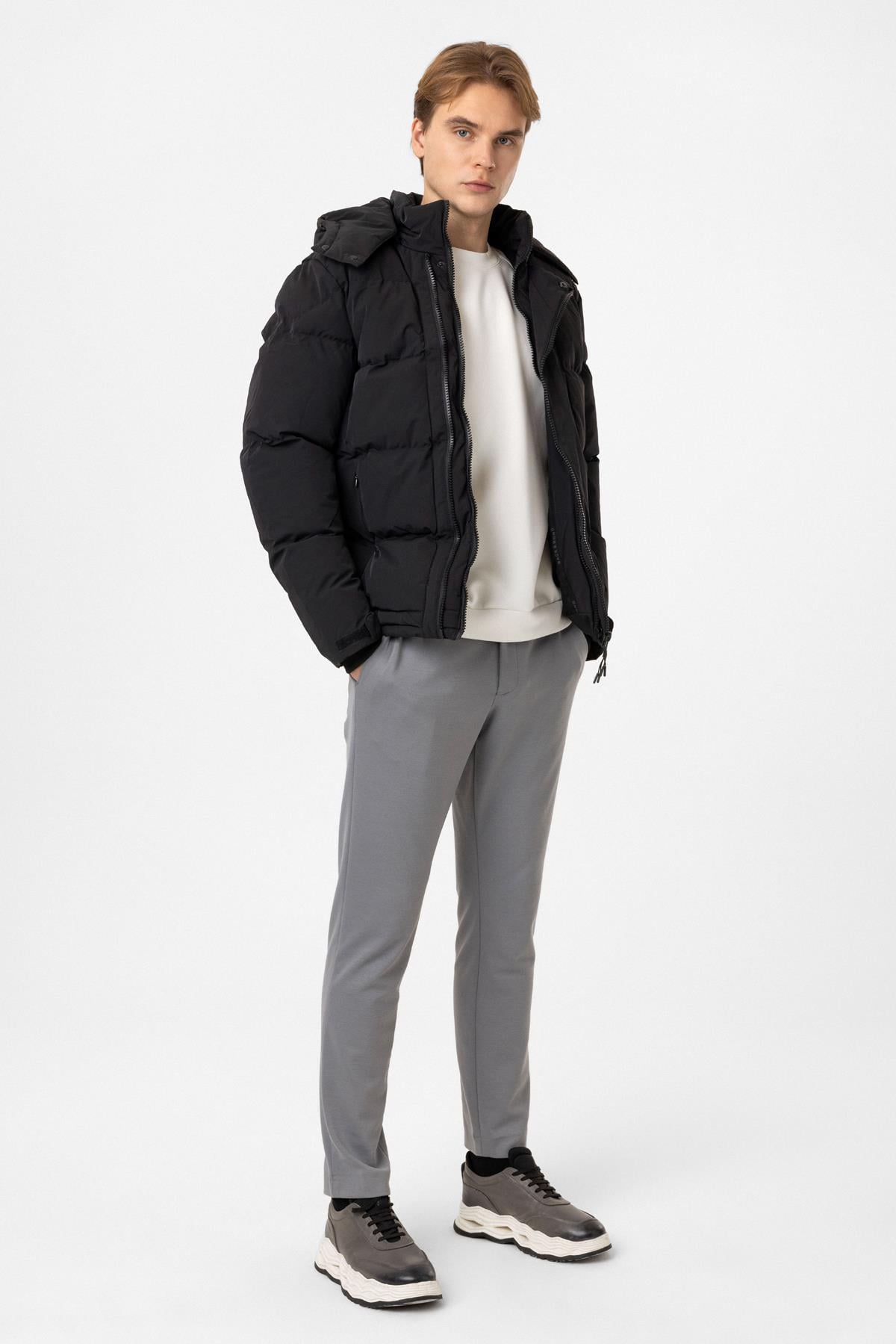 Regular Fit Puffer Kapüşonlu Mont