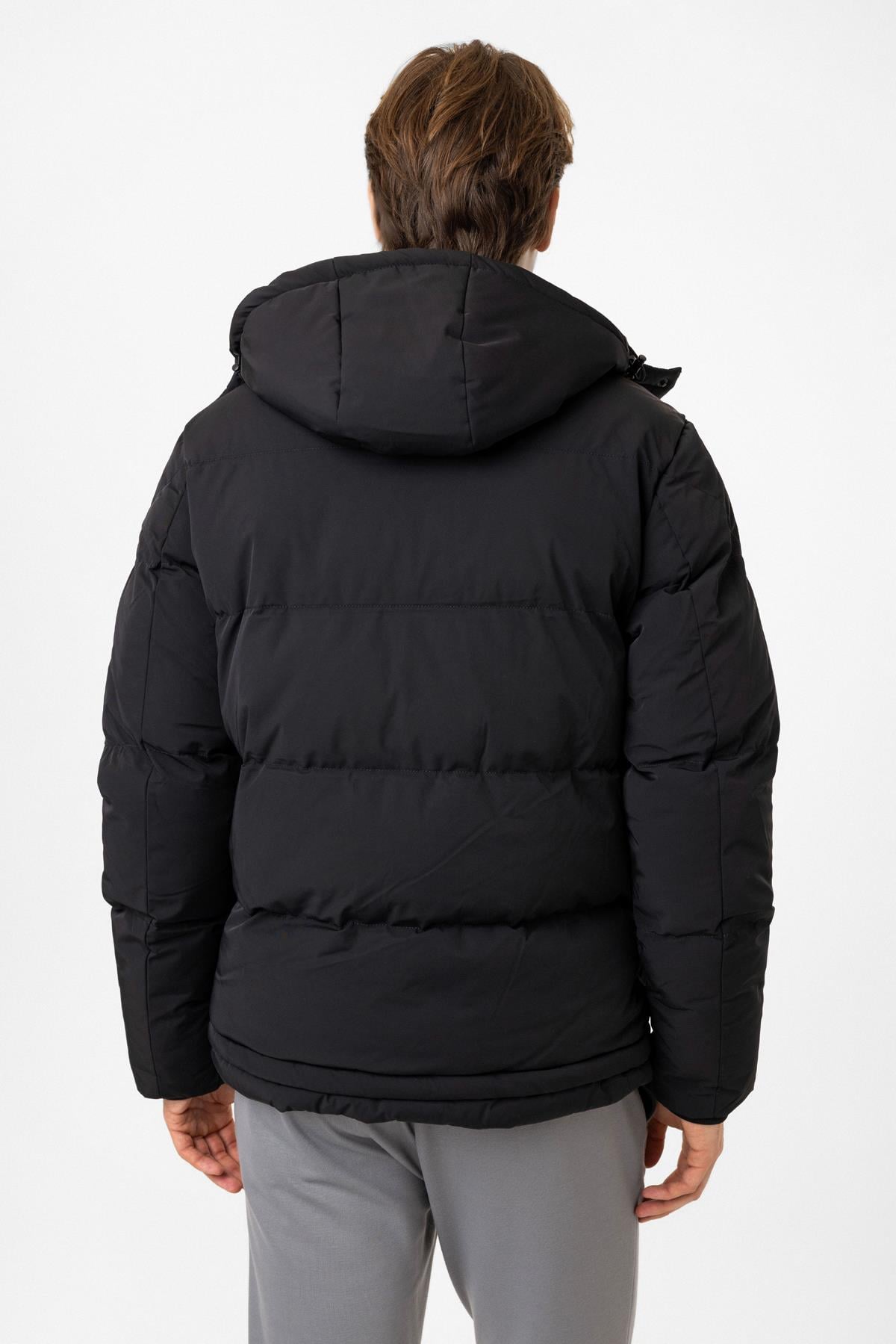 Regular Fit Puffer Kapüşonlu Mont
