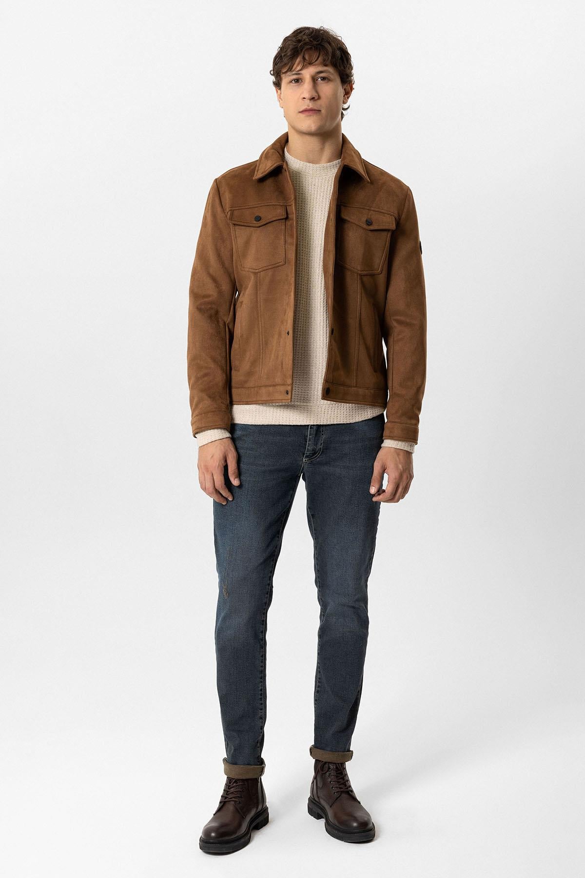 REGULAR FIT SÜET CEKET