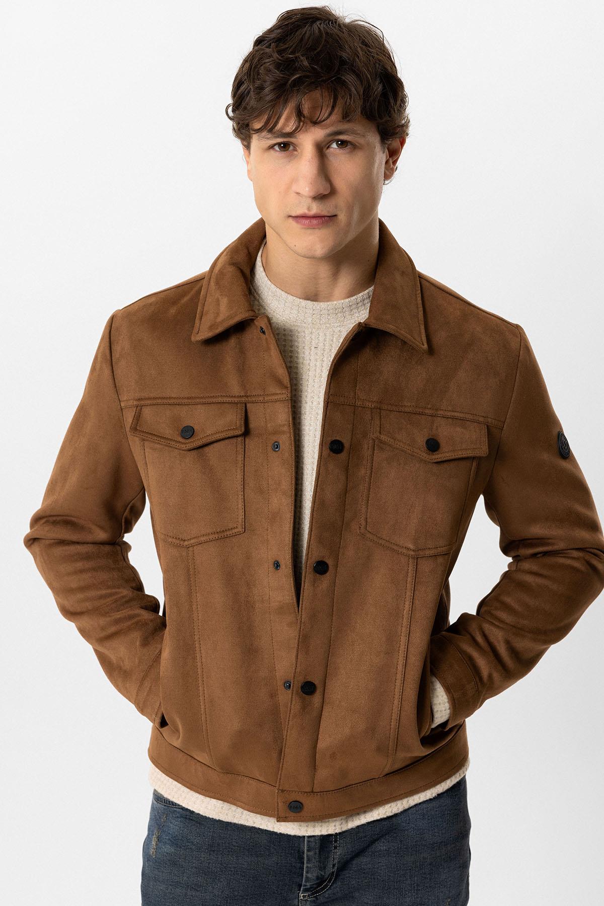 REGULAR FIT SÜET CEKET