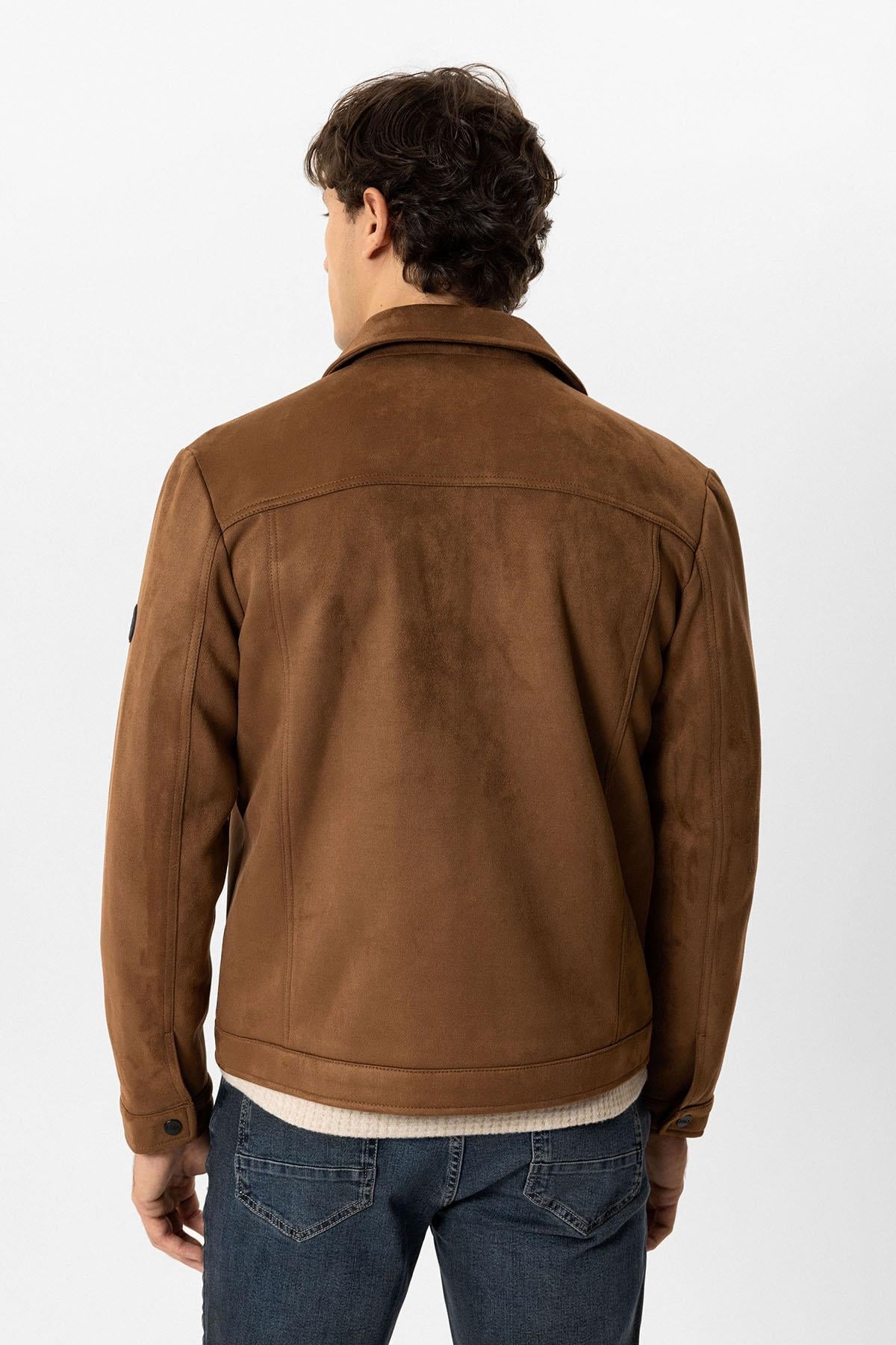 REGULAR FIT SÜET CEKET